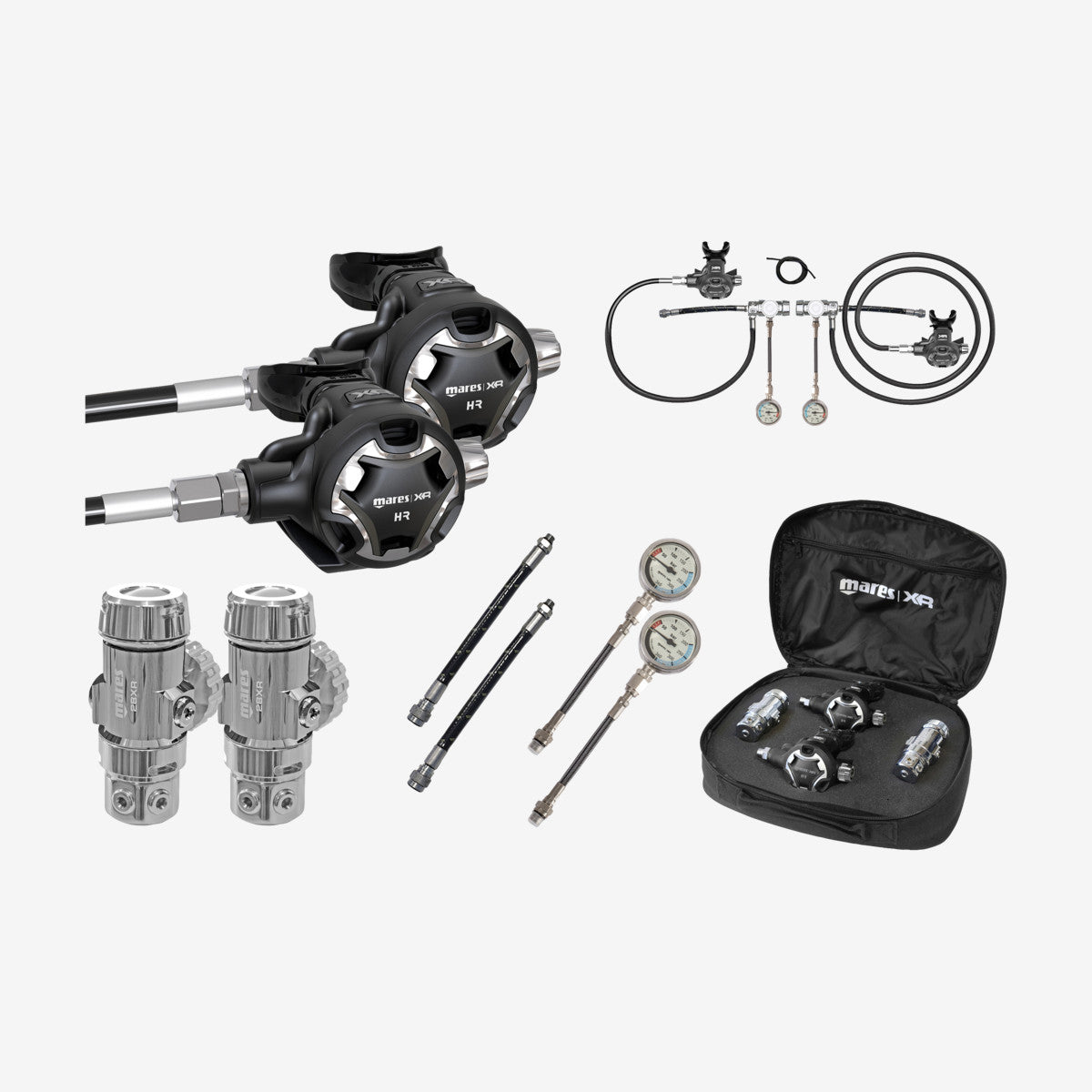 Mares 28XR HR Full Sidemount Tek Set - Professional Diving Gear for Cave & Technical Diving - Perfect for Underwater Exploration & Scuba Adventures