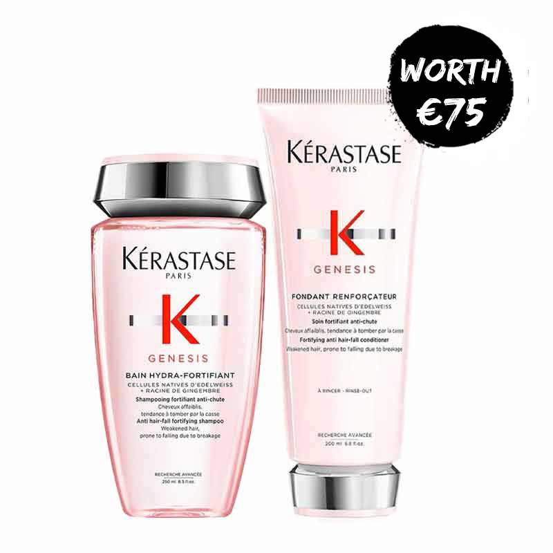 Kérastase Genesis Hydra Shampoo & Conditioner Set for Normal to Oily Hair - Strengthening & Hydrating Hair Care Duo for Daily Use at Home or Salon