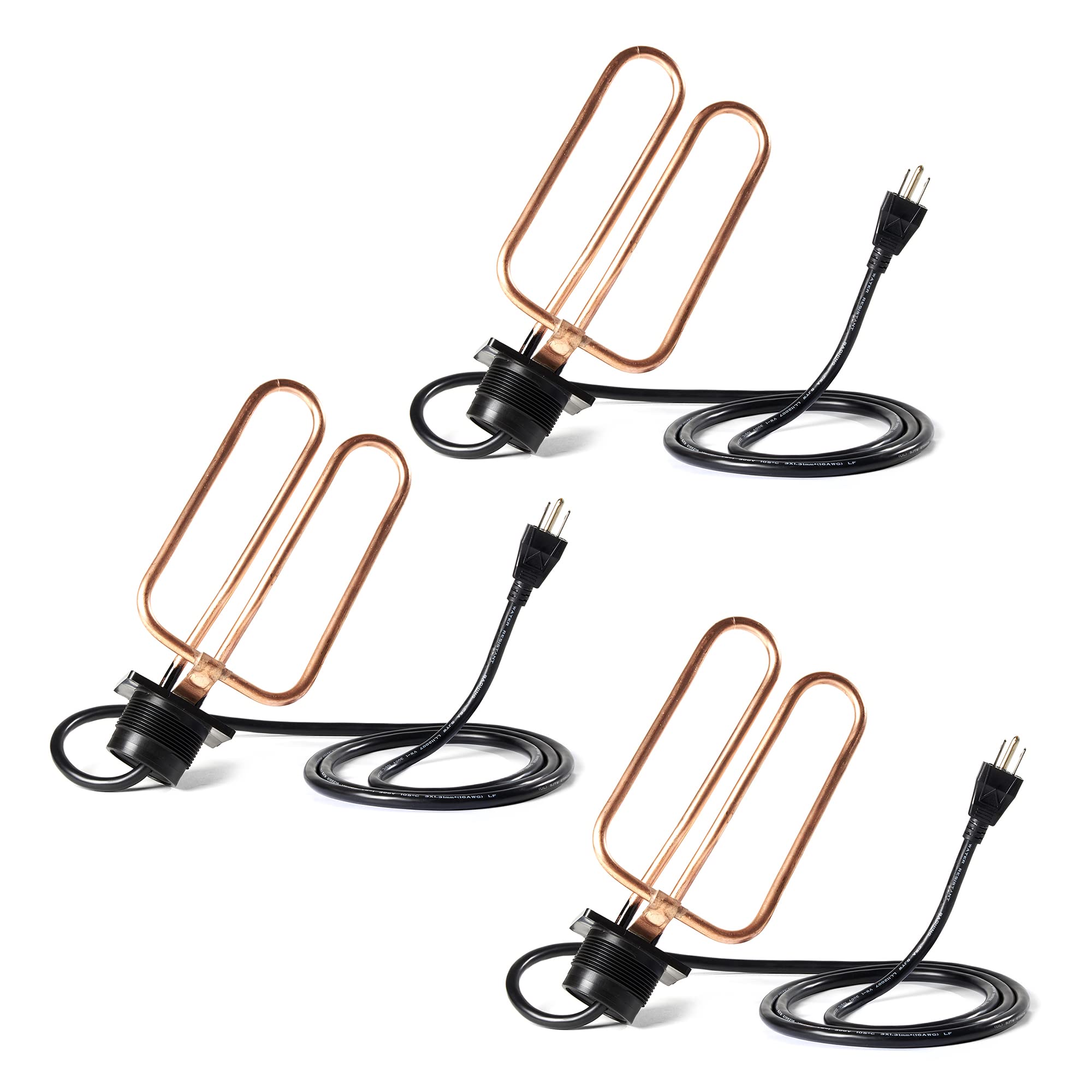 Farm Innovators DPH-15 Outdoor Livestock Water Tank Heater & De-Icer - 3 Pack for Rubbermaid Stock Tanks | Prevents Freezing in Winter for Horses, Cattle & Farm Animals