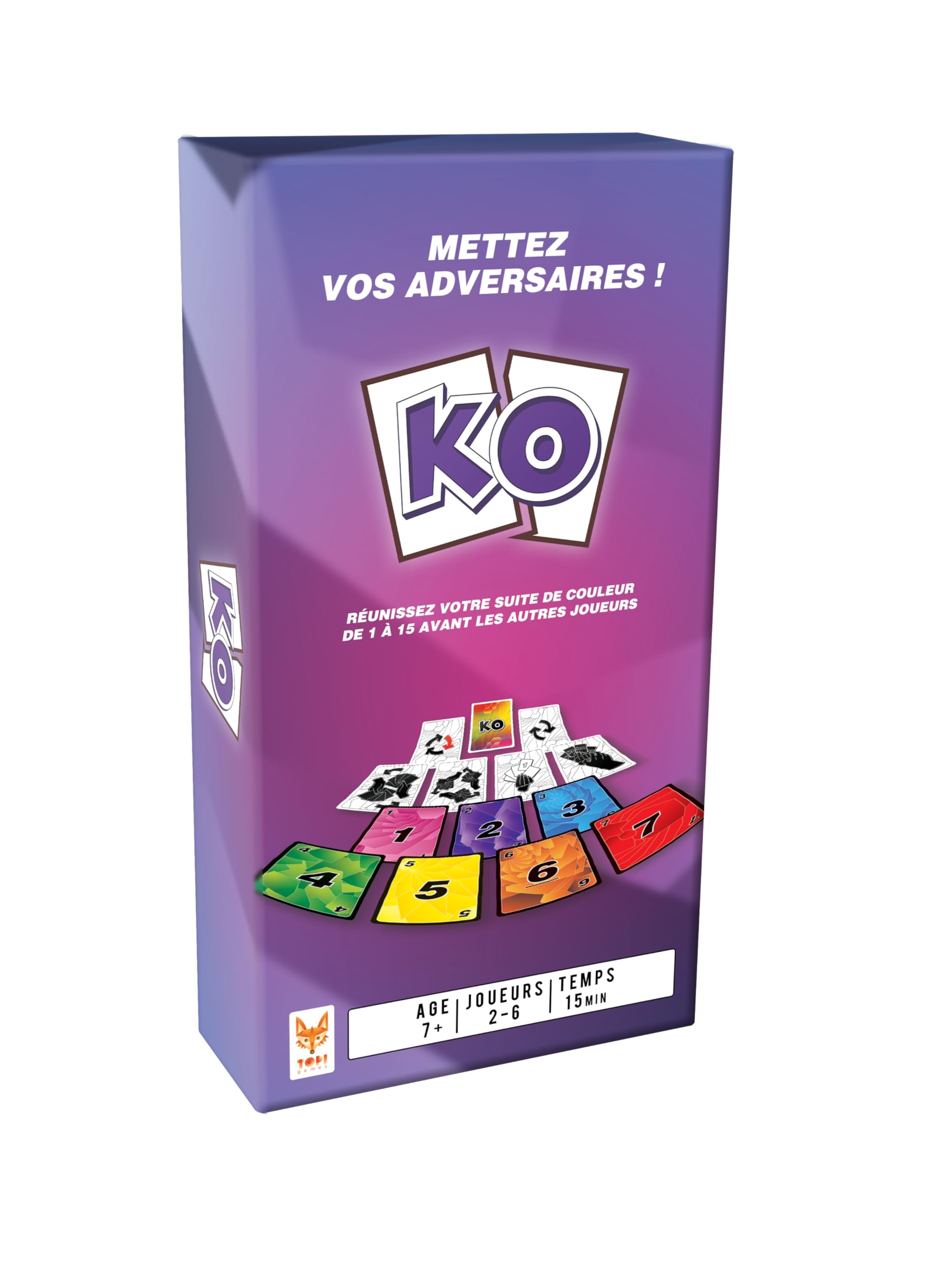 Topi Games KO Card Game - Fun Family Party Game for Kids & Adults - Perfect for Game Nights, Travel & Social Gatherings