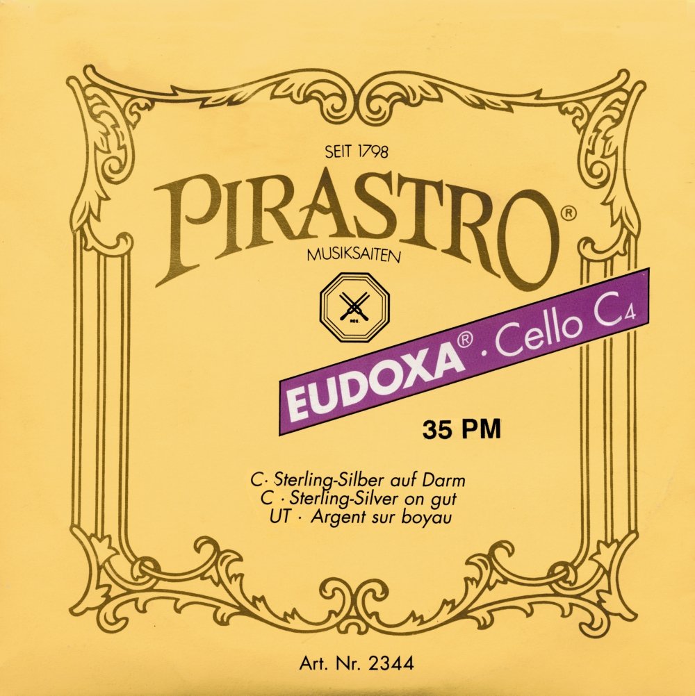 Pirastro Eudoxa Series Cello D String 4/4 Size - 24 Gauge for Professional Cellists | Perfect for Orchestral Performances & Solo Practice