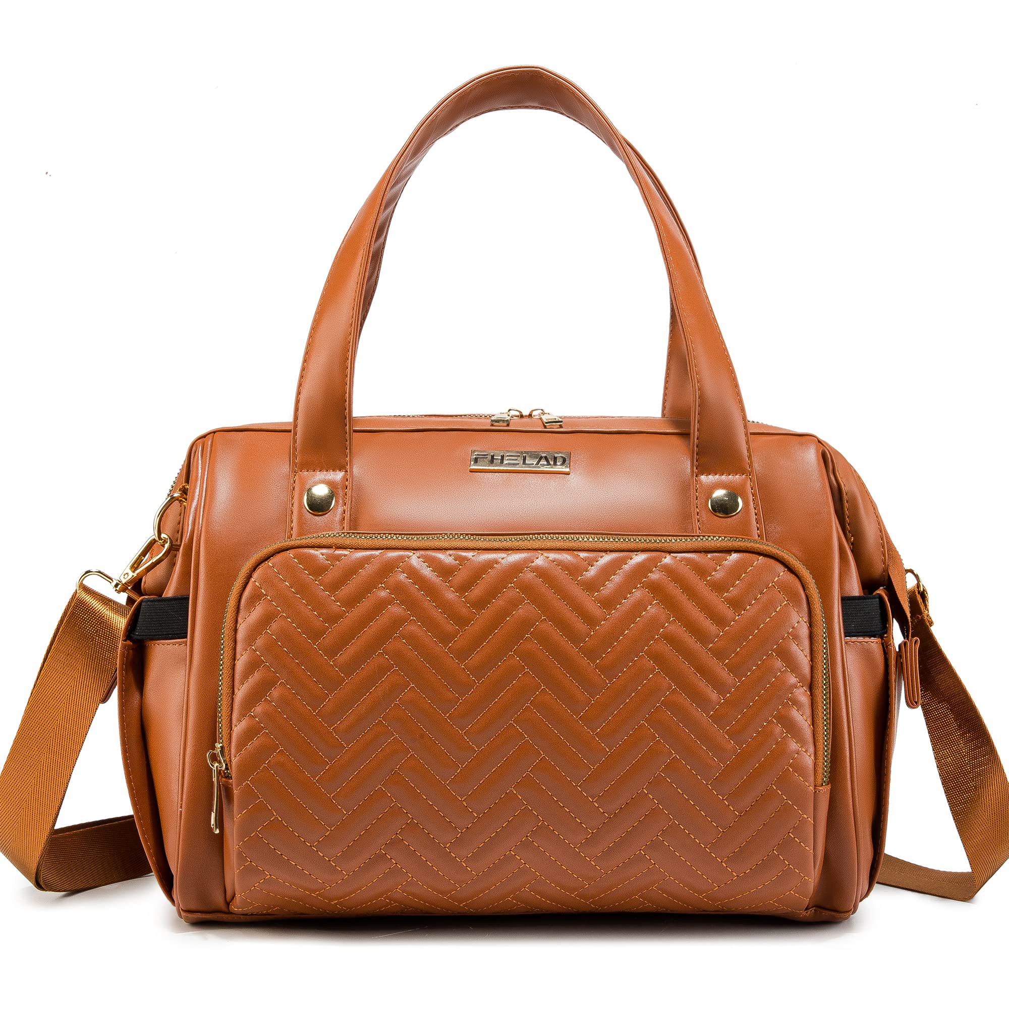 Premium Leather Diaper Bag Tote for Moms - Spacious Hospital Essentials Bag with Multiple Pockets | Perfect for Baby Care, Travel & Everyday Use