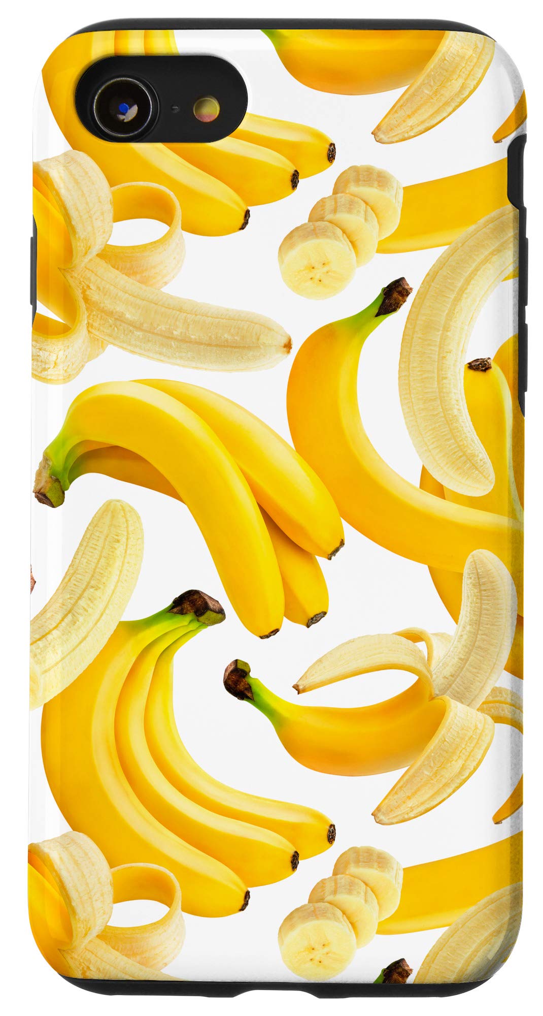 iPhone SE (2020) / 7 / 8 Yellow Banana Pattern Phone Case - Summer Tropical Fruit Design Protective Cover for Daily Use, Travel & Beach Outings