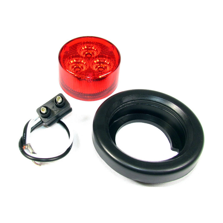 Fortpro 2 Round Clearance/Marker LED Lights with 3 LEDs - Durable Waterproof Truck Trailer Lights for Off-Road Vehicles, Boats & Emergency Signaling