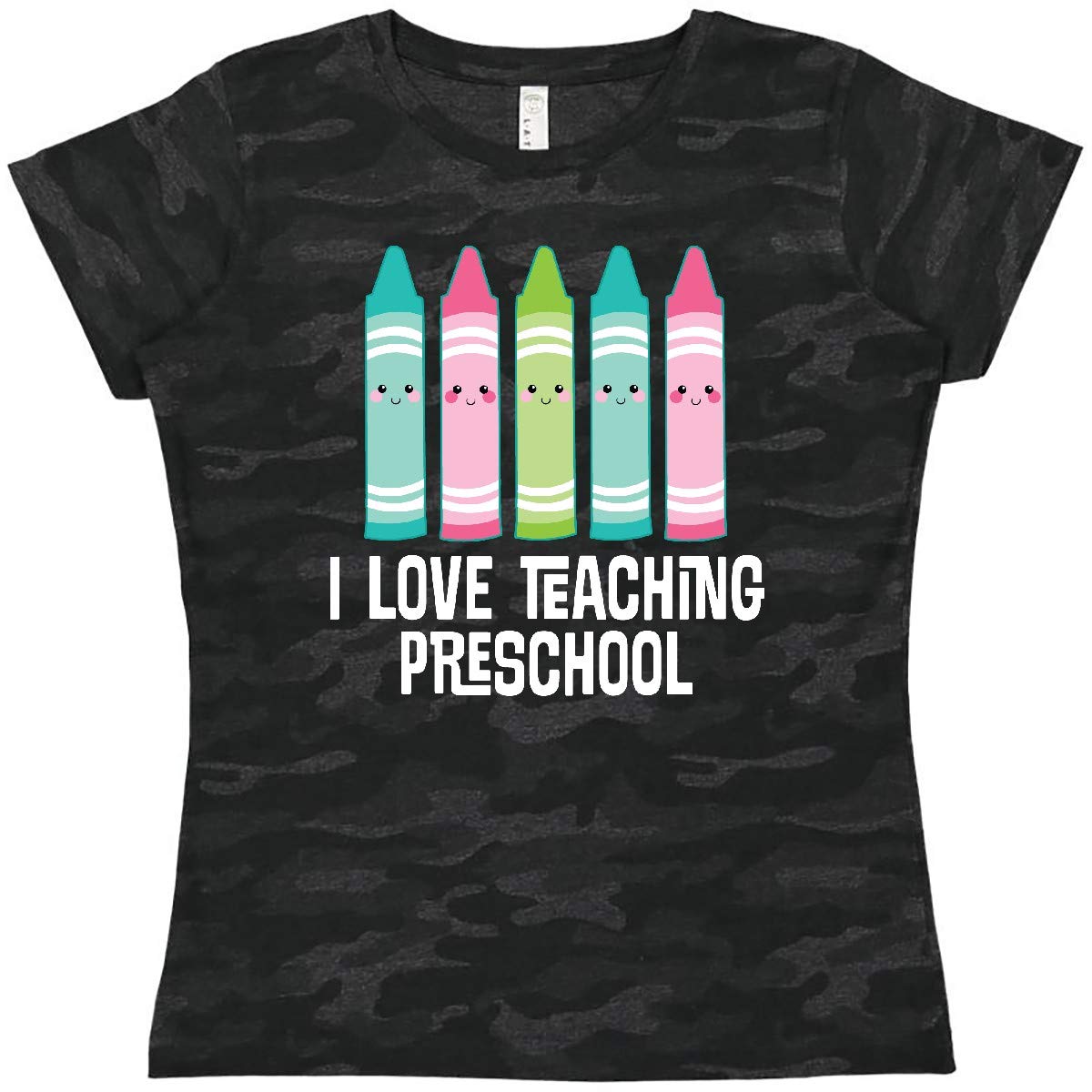 Inktastic I Love Teaching Preschool Teacher Gift Women's T-Shirt - Perfect for Teacher Appreciation Week, Classroom Gifts & Back to School