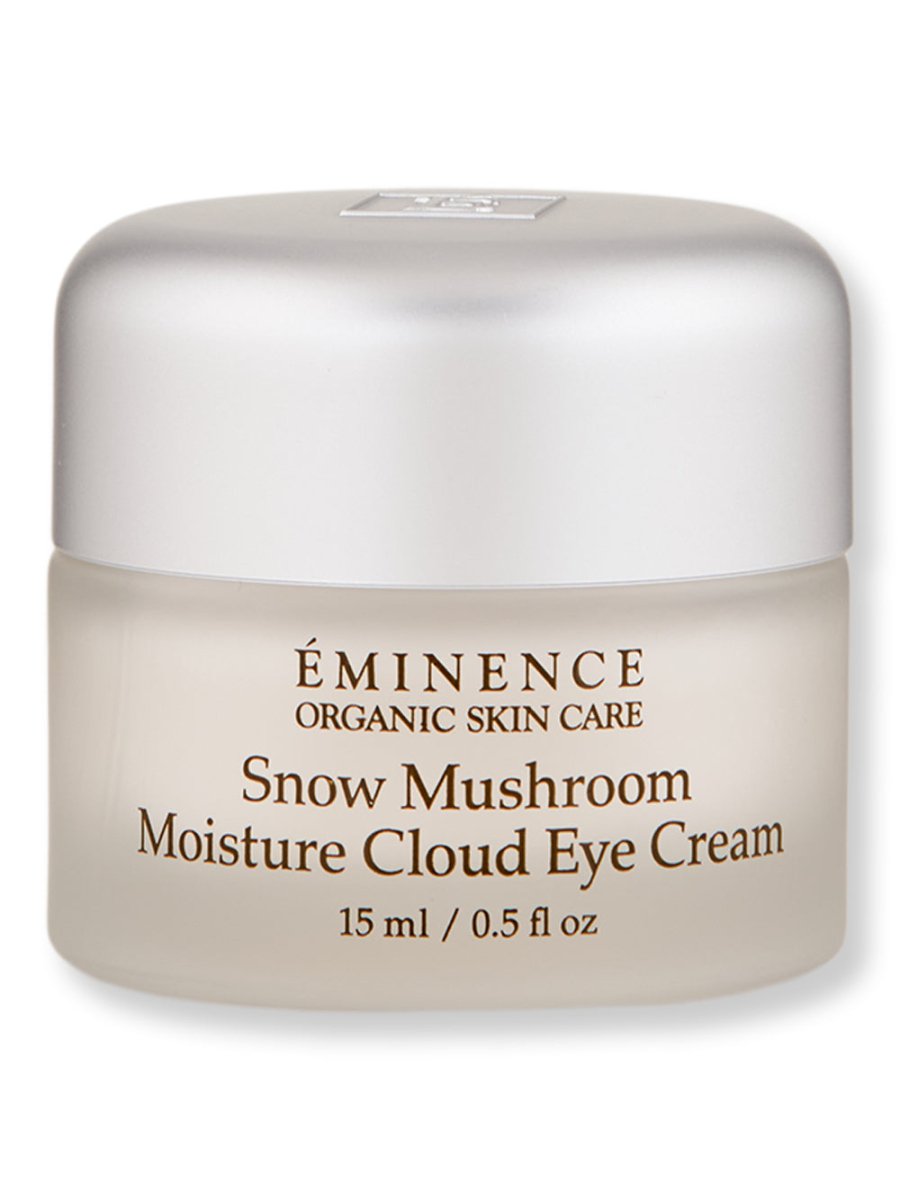 Eminence Organic Snow Mushroom Moisture Cloud Eye Cream for Dark Circles & Wrinkles - Hydrating Under Eye Treatment for Day & Night Use