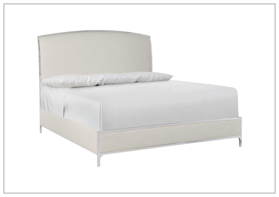 Bernhardt Silhouette King Panel Bed in Gray - Modern Upholstered Bed Frame for Bedroom - Perfect for Master Bedrooms, Guest Rooms & Luxury Home Decor