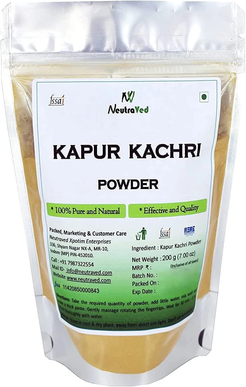 ZANTO Kapoor Kachri Powder - 200g | Natural Ayurvedic Hair & Skin Care Treatment | Promotes Healthy Scalp & Glowing Complexion | Perfect for DIY Beauty Masks & Aromatherapy