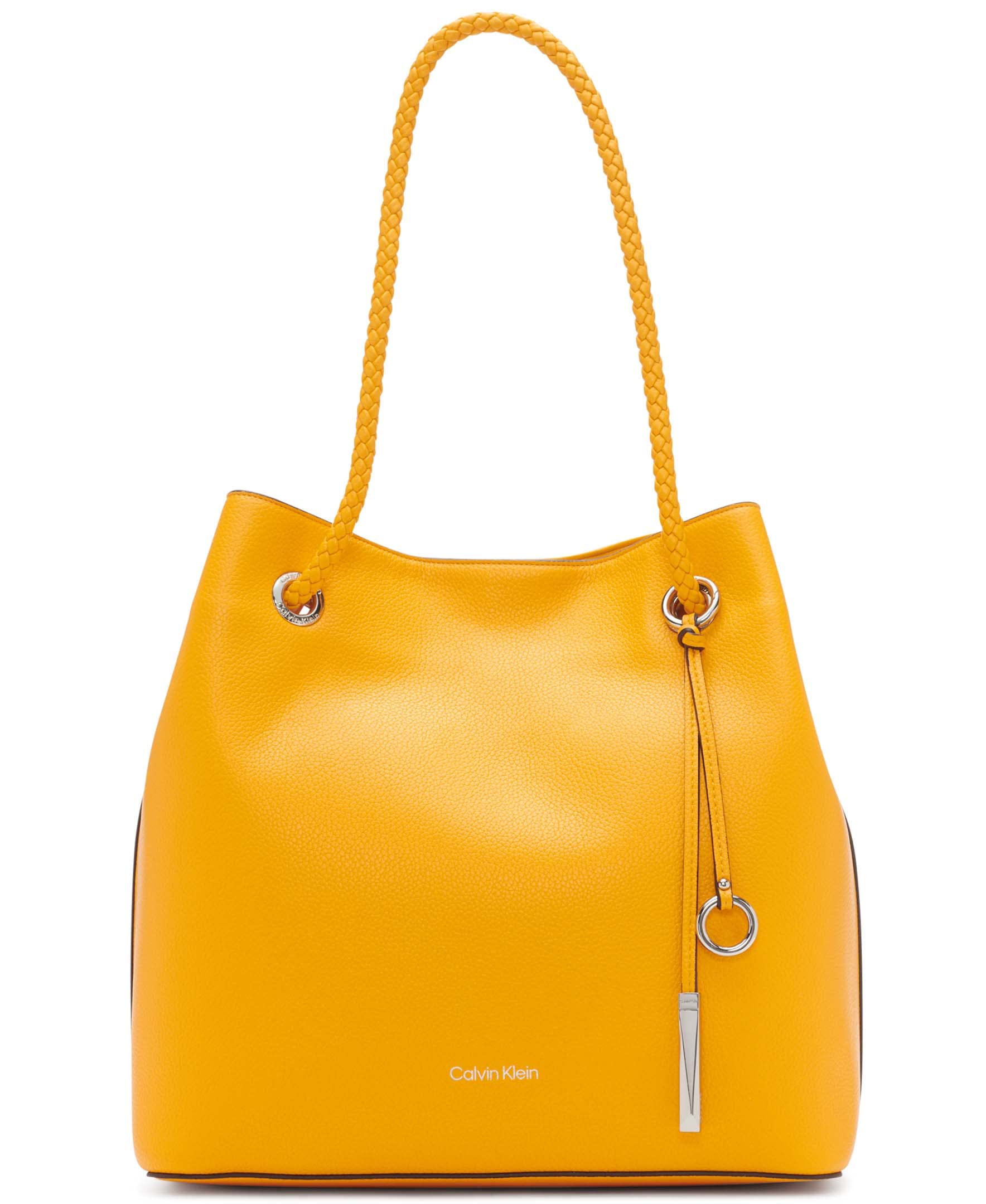 Calvin Klein Gabrianna Bubble Lamb Leather Tote Bag for Women - North/South Design, Spacious & Stylish Handbag for Work, Travel & Everyday Use
