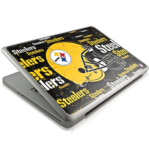 Officially Licensed NFL Pittsburgh Steelers Laptop Skin for MacBook Pro 13 (2011-2012) | Durable Vinyl Decal with Blast Dark Design | Perfect for Work, School & Travel