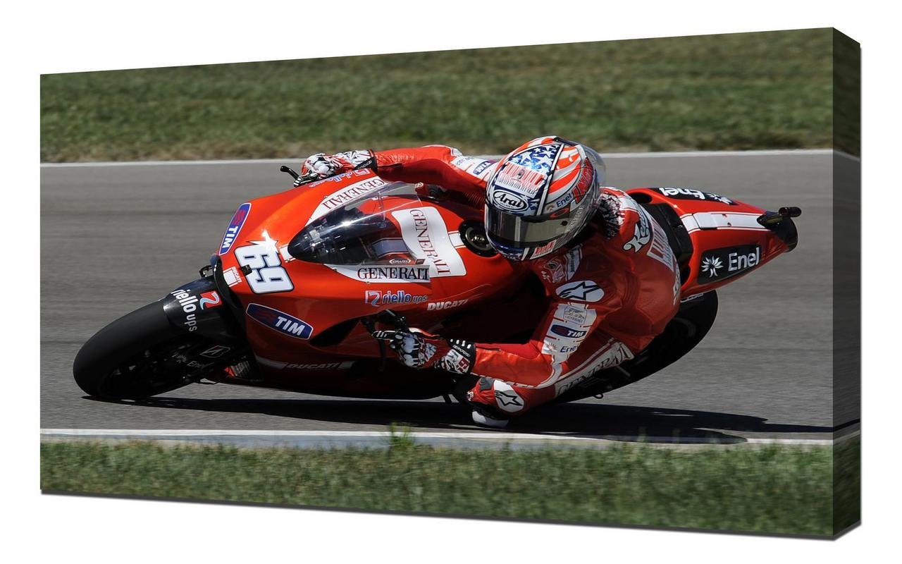 Nicky Hayden 4 Canvas Art Print - Premium Wall Decor - Stretched Canvas Wrap - Perfect for Living Room, Bedroom & Office Decor