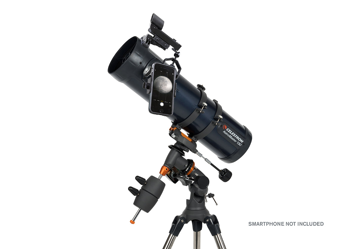 AstroMaster 130EQ Telescope with Motor Drive & Smartphone Adapter - Perfect for Stargazing, Astrophotography & Backyard Astronomy