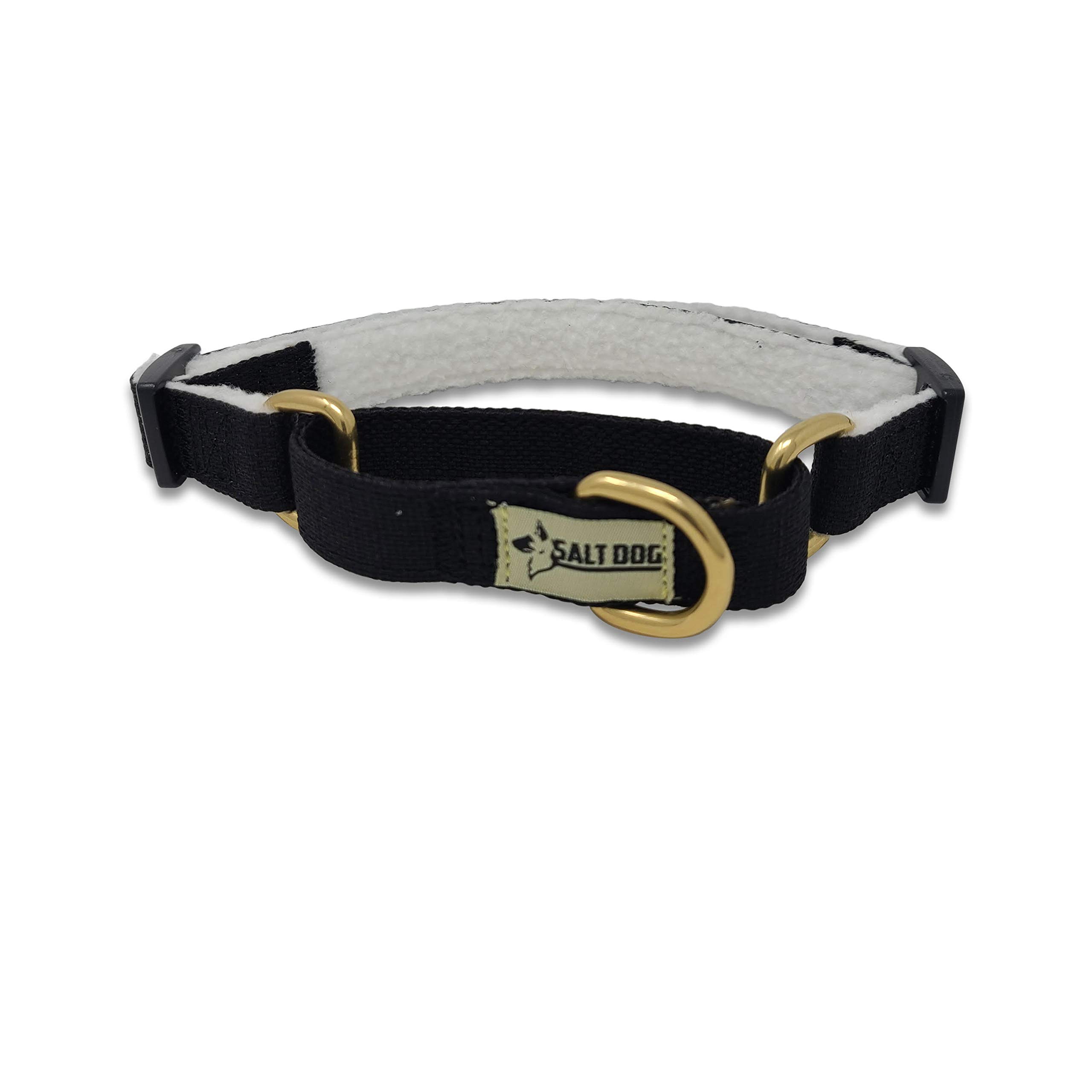 Natural Hemp Martingale Dog Collar for Medium Dogs - Breathable & Adjustable Black Hemp Collar - Perfect for Training, Walking, and Outdoor Adventures
