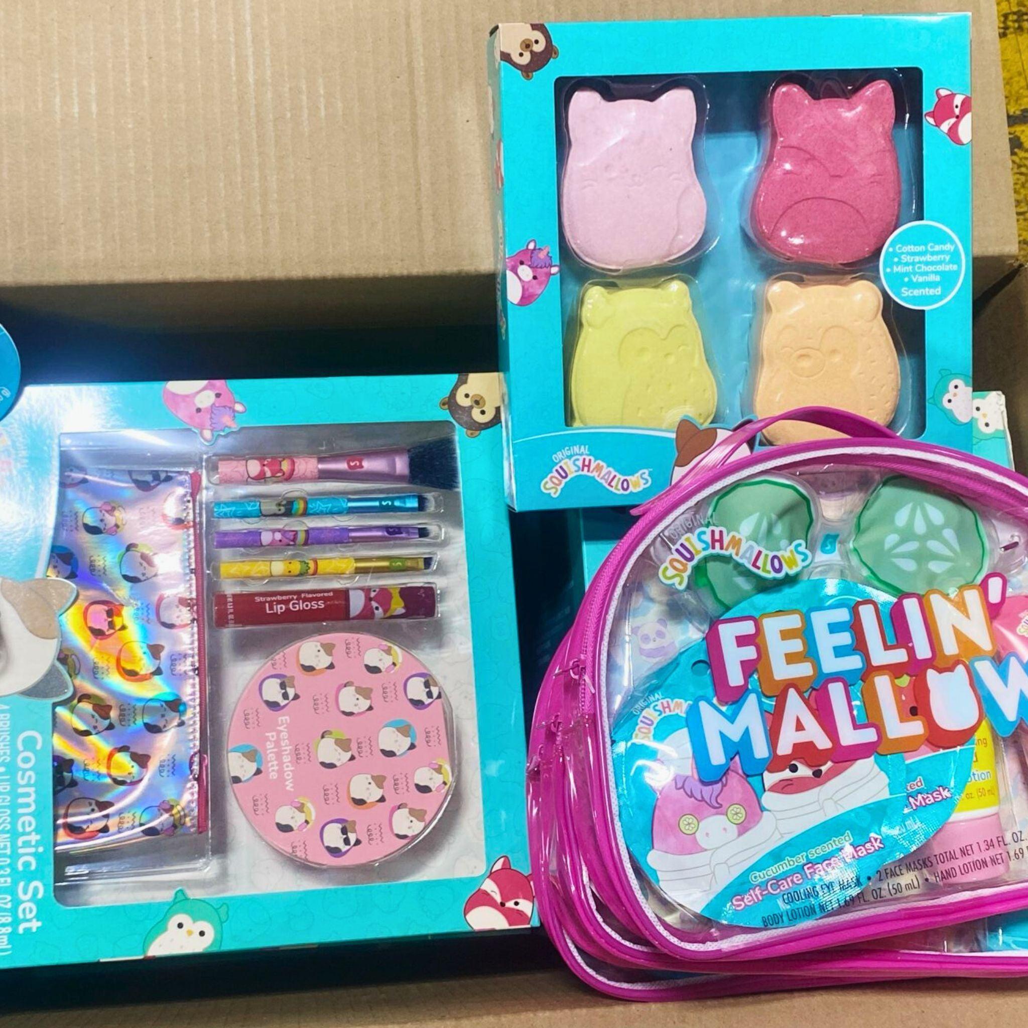 Original Squishmallows Mix Bundle - 40 Pcs Set with Bath Bombs, Feelin Mallow & Cosmetic Accessories | Perfect for Kids Gifts, Birthday Parties & Relaxation Time