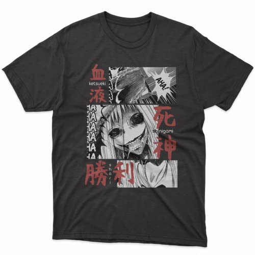 Japanese Horror Manga T-Shirt - Gothic Anime Graphic Tee for Men & Women - Perfect for Cosplay, Halloween & Goth Fashion