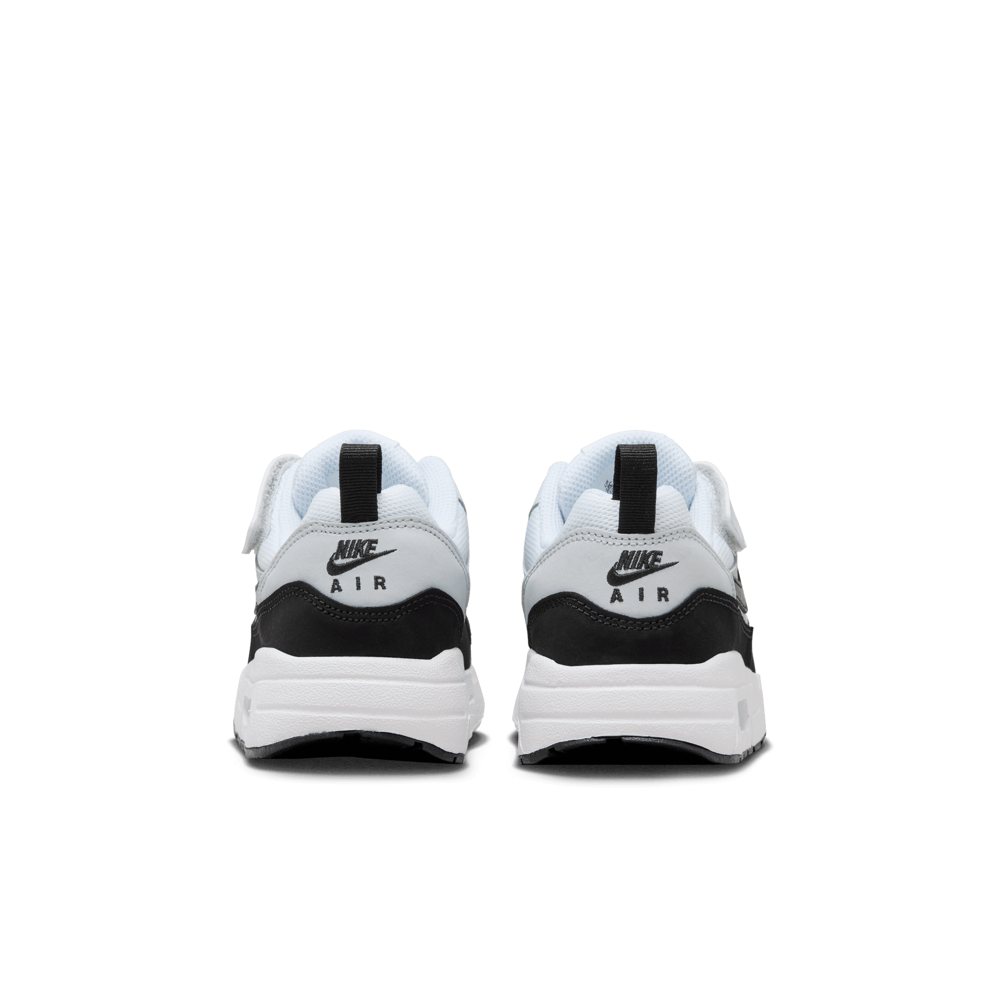 Nike Air Max 1 EasyOn PS Kids' Sneakers - White/Pure Platinum/Black | Comfortable Slip-On Design for School & Play