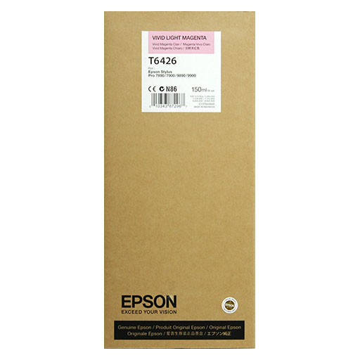 Epson Vivid Light Magenta Ultrachrome HDR Ink Cartridge - 150ml (T642600) | High-Quality Printer Ink for Professional Photo Printing & Graphic Design