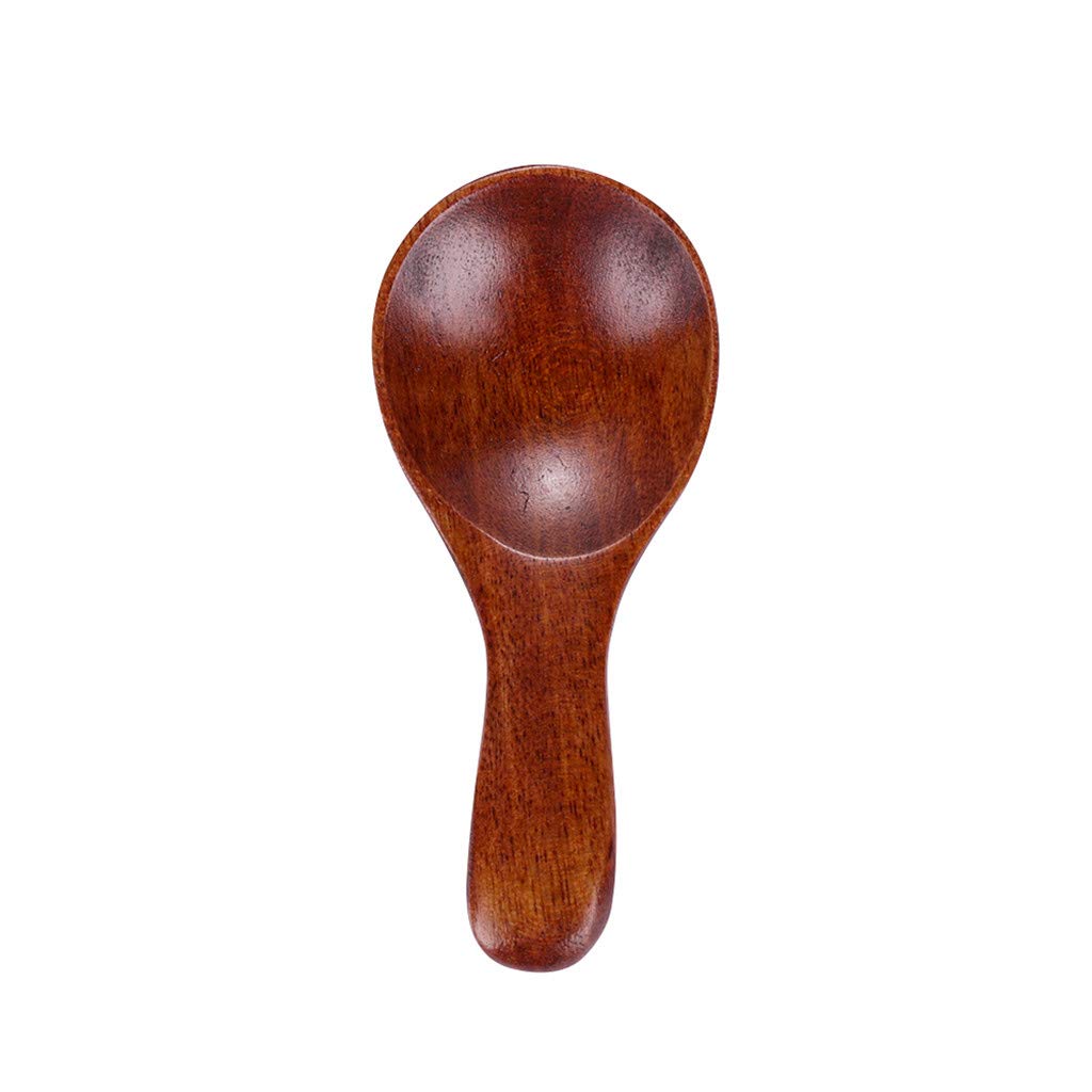 8x3.5cm Small Wooden Spoon for Tea, Spices & Cooking - Natural Kitchen Utensil for Stirring, Mixing & Measuring - Perfect for Tea, Coffee, Baking & Seasoning