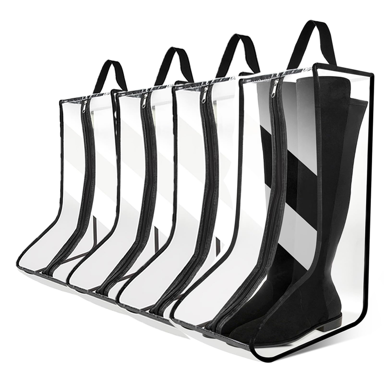 CiBiZi Waterproof Tall Boot Bags Organizer - 4 Pack Travel Shoe Storage for Cowboy & Ski Boots - Portable Hangable Dust-Free Shoe Bags for Women & Men - Perfect for Travel, Storage & Outdoor Adventures
