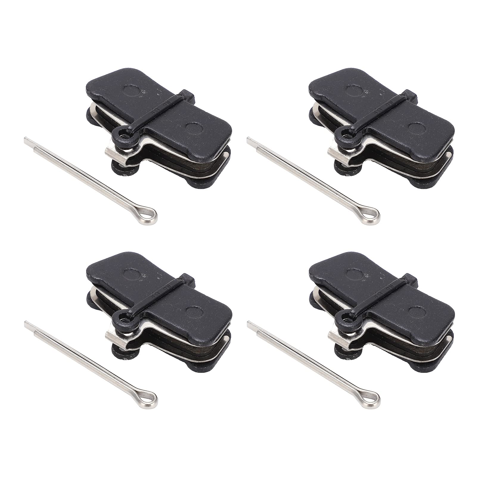Luroze Disc Brake Pads for Mountain Bike - 4 Pack Wear-Resistant, Silent & Easy to Install Brake Pads for Bicycle - Perfect for Trail Riding, Commuting and Off-Road Cycling