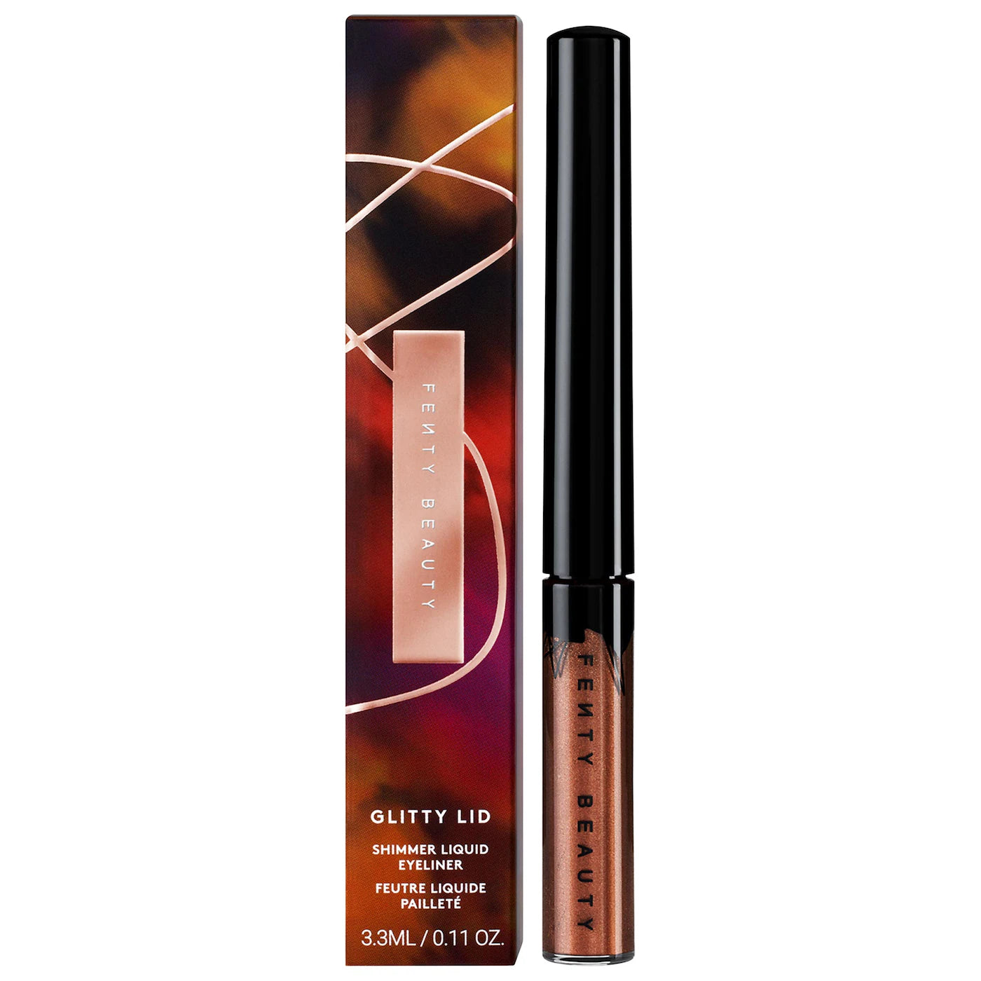 Fenty Beauty by Rihanna Glossy Shimmer Liquid Eyeliner - 2 Long-Lasting Metallic Shades (New in Box) | Perfect for Night Out & Special Occasion Makeup
