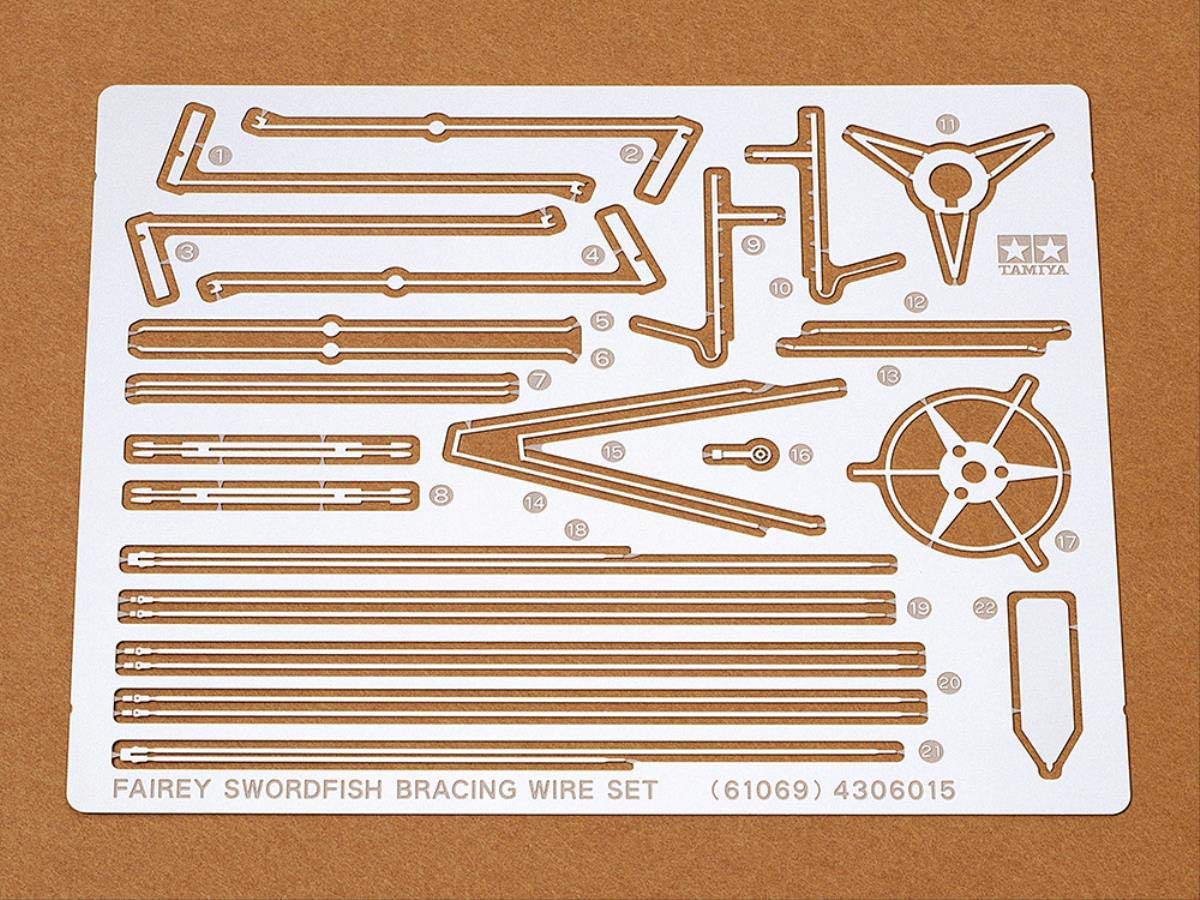 Tamiya 61069 1/48 Scale Fairey Swordfish Photo Etched Bracing Wire Model Kit - Perfect for Aircraft Model Builders and WWII History Enthusiasts