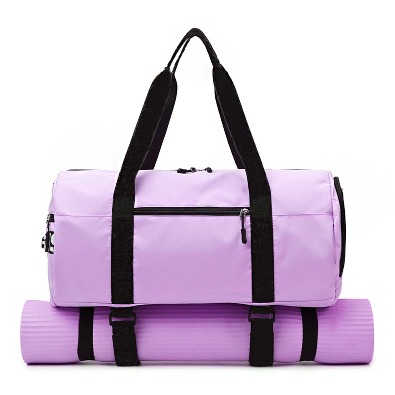 ELDA Large Yoga Mat Tote Bag - Waterproof Yoga Mat Carrier with Wet Pocket & Shoe Compartment - Perfect for Women's Yoga, Gym & Travel - Great for Studio Classes, Beach Yoga & Fitness On-The-Go