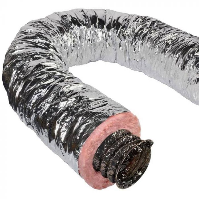 Majestic ID6 6-Inch (152mm) Insulated Flexible Duct for HVAC & Ventilation - Compatible with Outside Air Kit, Includes Two 42-Inch (1065mm) Sections - Perfect for Home Heating, Cooling & Airflow Systems