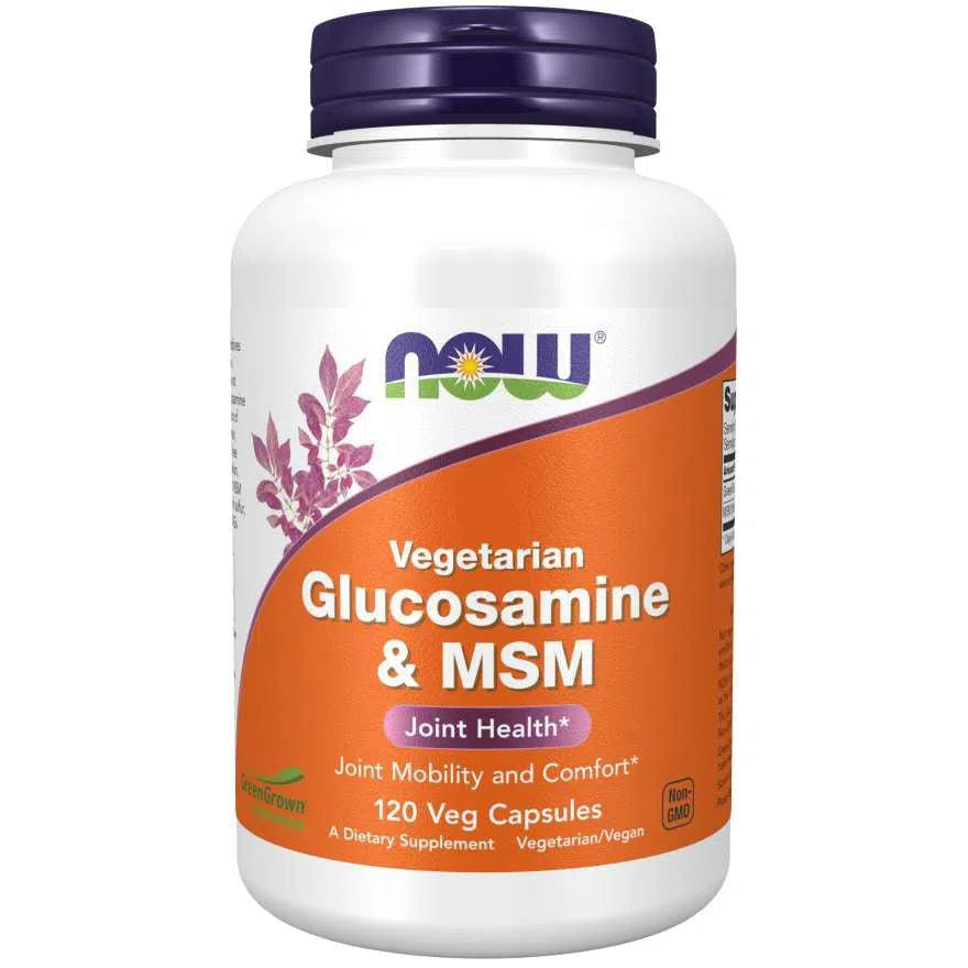 NOW Glucosamine & MSM Supplement - Vegetarian Capsules for Joint Support & Mobility | Ideal for Active Lifestyles, Sports Recovery & Arthritis Relief