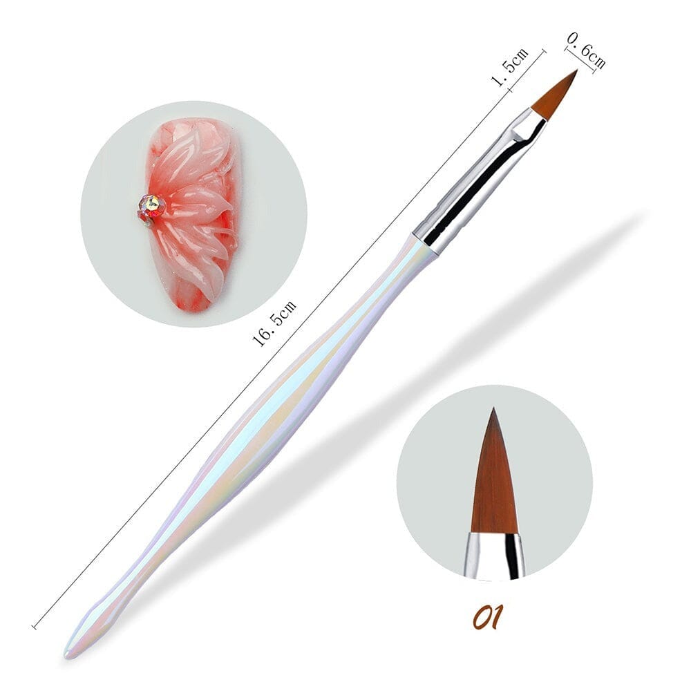 Professional Nail Art Brush Set - Aurora Series for Acrylic, Gel & Nail Design | Perfect for Home Manicure, Salon & DIY Nail Art