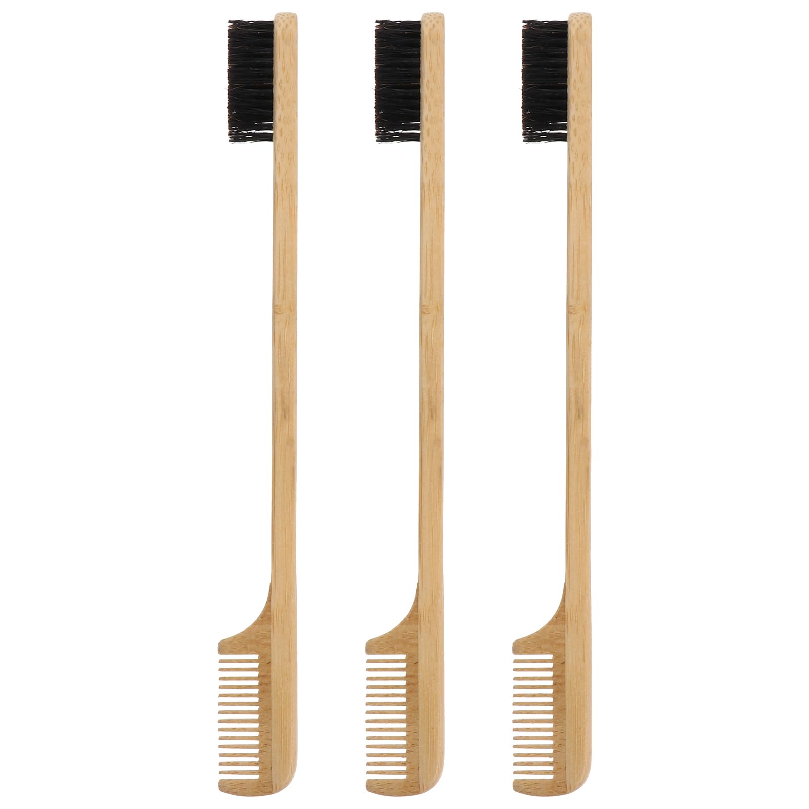 Natural Bamboo Wooden Eyebrow Brush & Eyelash Comb - Dual-Ended Makeup Tool for Perfect Brows & Lashes | Ideal for Eyebrow Grooming, Lash Separation & Professional Makeup Application