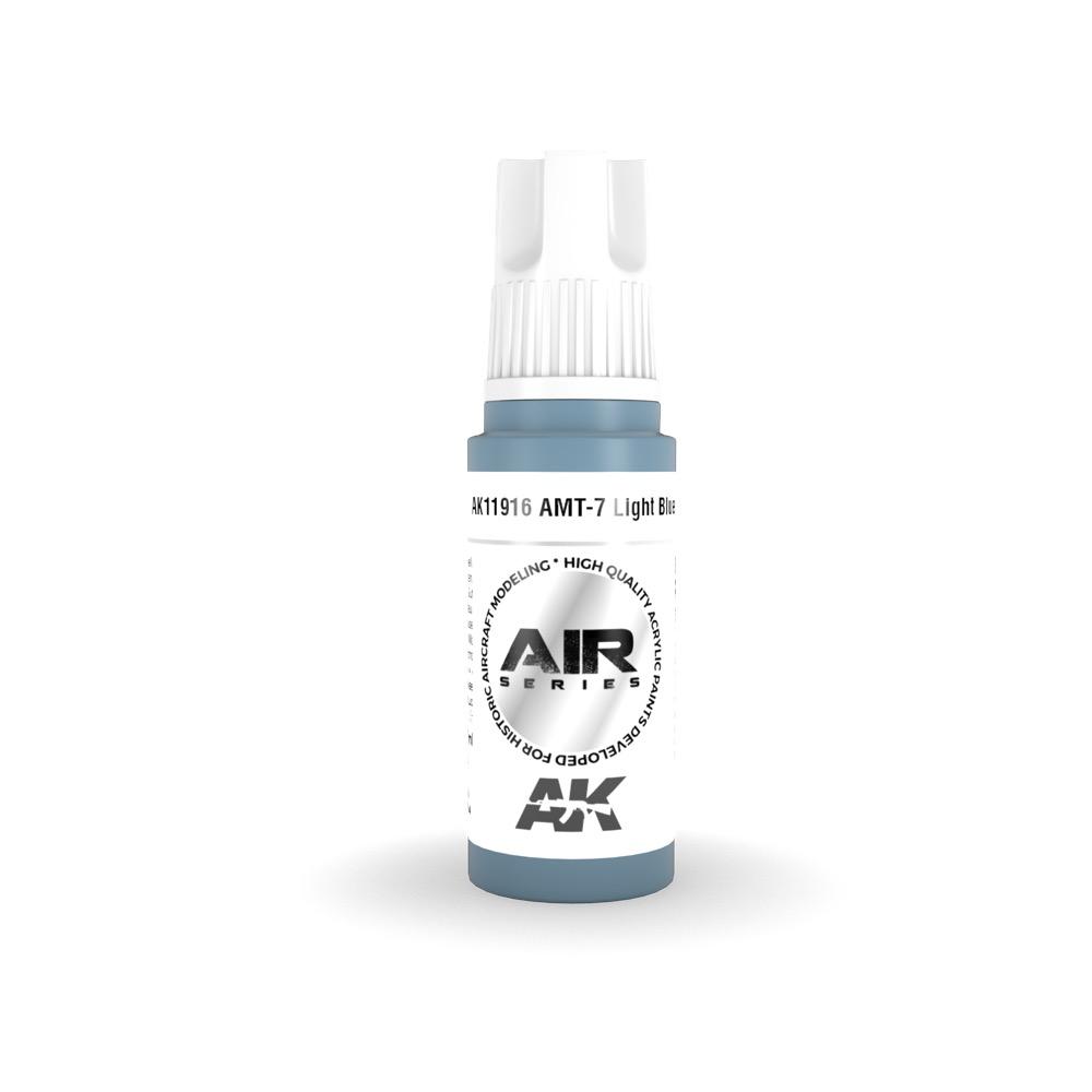 AK Interactive AK11916 Air Series AMT-7 Light Blue Acrylic Paint - 17ml Bottle - 3rd Generation Formula for Scale Models & Miniatures - Perfect for Airbrushing, Hobby Painting & DIY Crafts