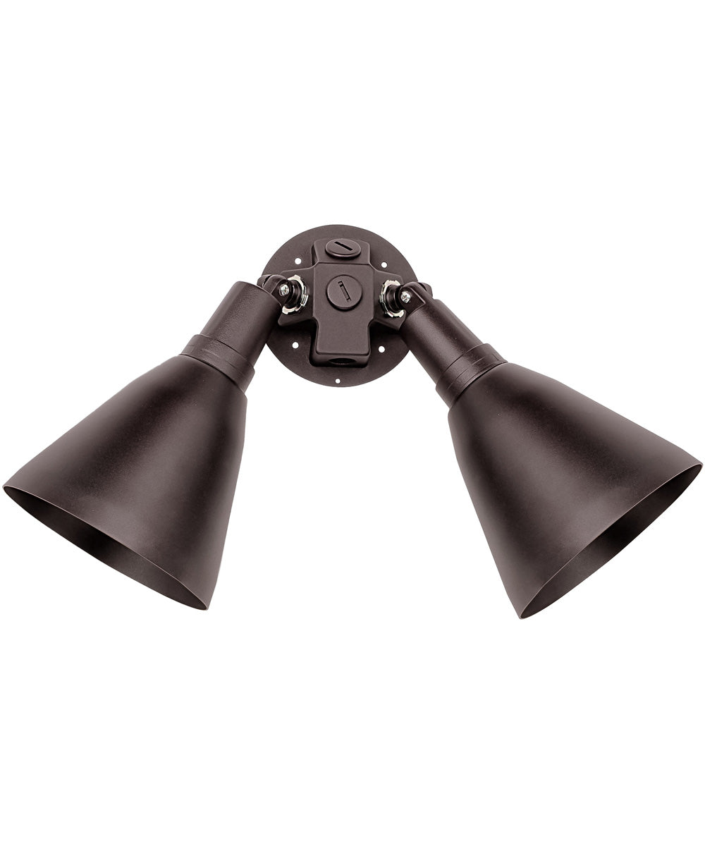 13H Spots 2 Light Outdoor Wall Mount Tawny Bronze - Durable Exterior Sconce for Patio, Garden & Porch Lighting | Weather-Resistant Bronze Finish