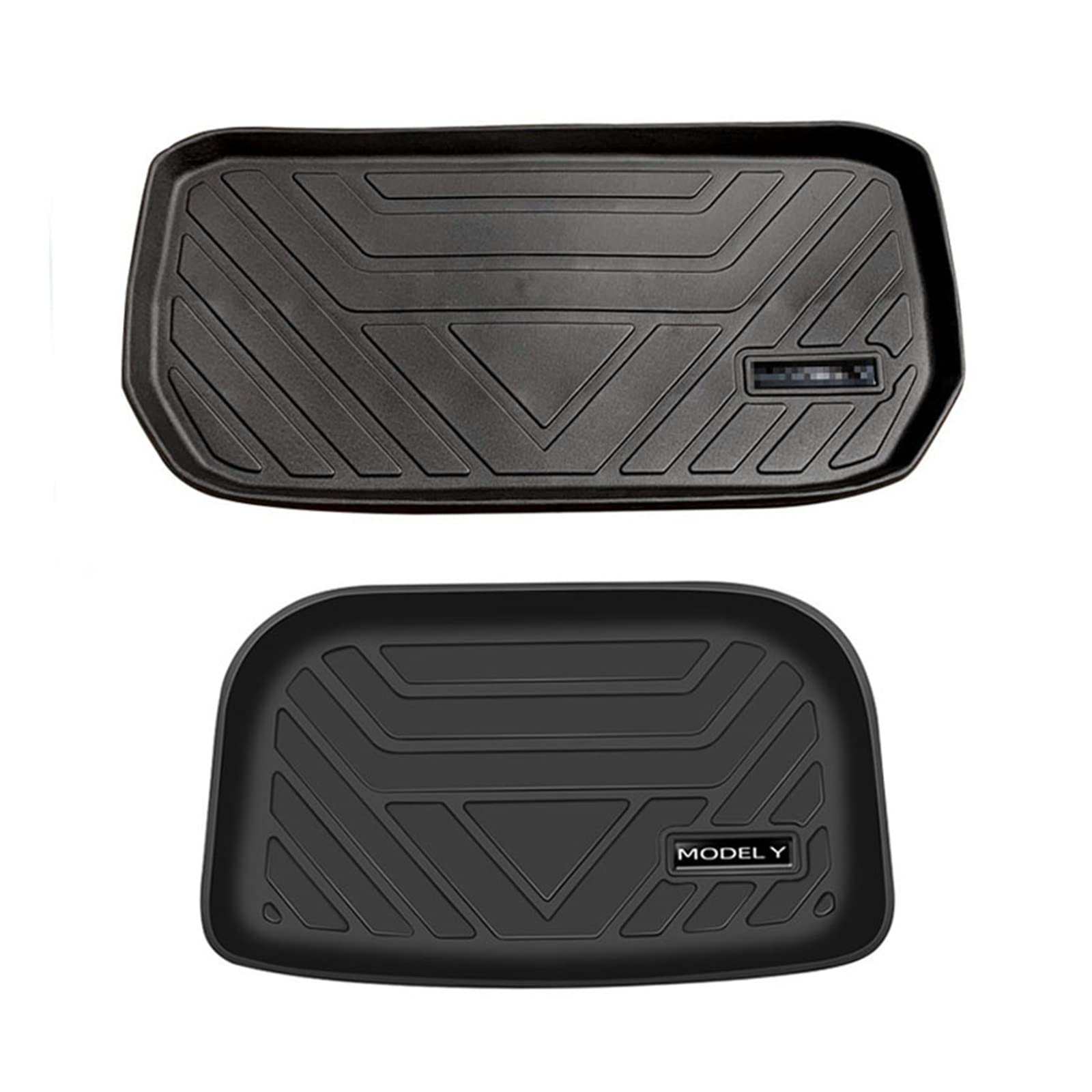 DAPERCI Tesla Model Y 7-Seater Interior Accessories (2021-2022) - Premium TPE Trunk Mat, Seat Anti-Kick Protector & Cargo Liners Set - Waterproof Car Boot & Frunk Mats for Enhanced Protection - Perfect for Family Road Trips & Daily Commuting