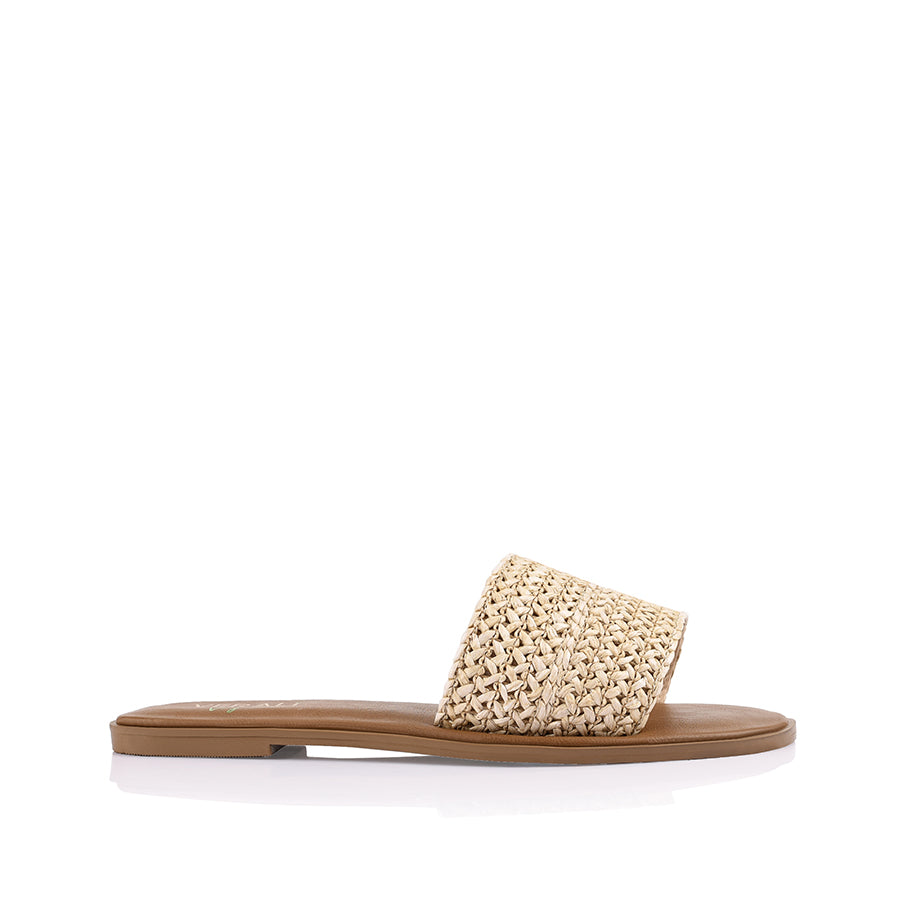 Sav Casual Slides for Women & Men - Comfortable Natural Weave Sandals for Beach, Pool & Home Use