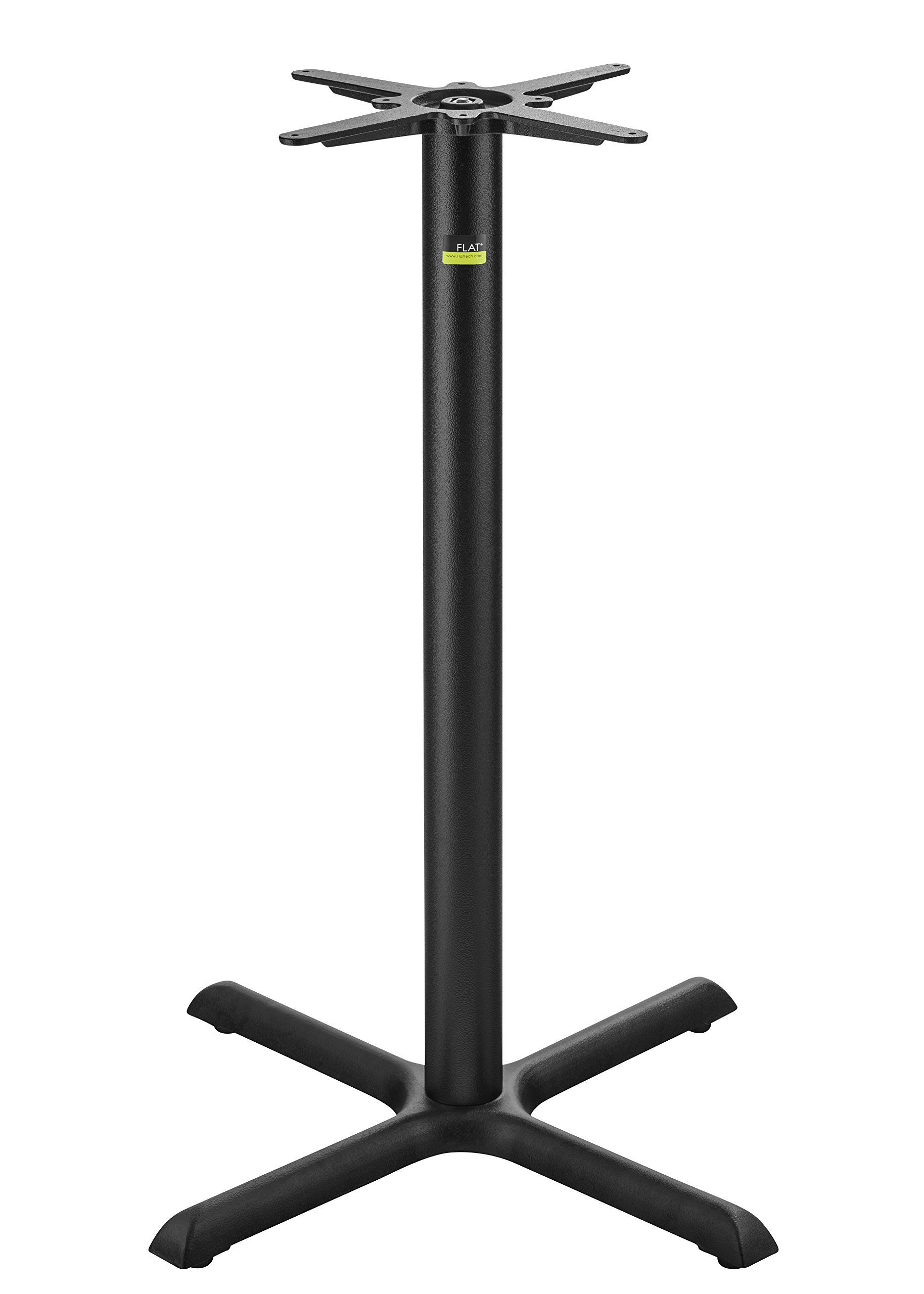 Self-Stabilizing X-Shaped Cast Iron Table Base - Auto-Adjust Height for Square & Round Tops Up to 36