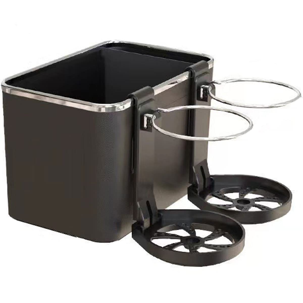 Adjustable Foldable Multifunctional Car Armrest Storage Box with Cup Holder - Durable Car Organizer for Tissues, Coffee & Drinks - Fits Most Cars, SUVs, RVs & Jeeps (Black) - Perfect for Road Trips, Commuting & Travel Accessories
