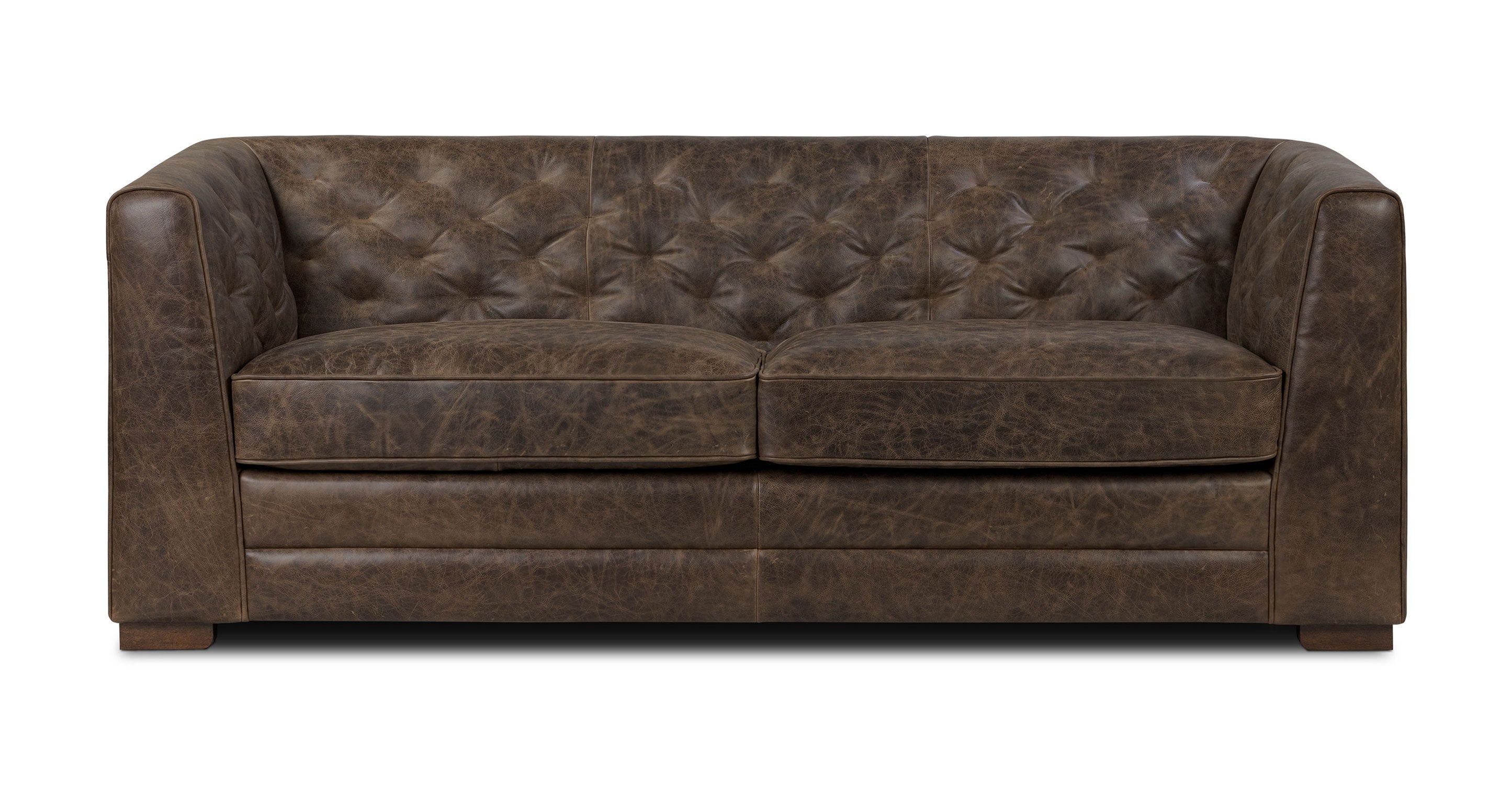 Essex 86 Leather Pull-Out Convertible Sleeper Sofa - Modern Leather Sofa Bed for Living Room, Guest Room & Small Spaces