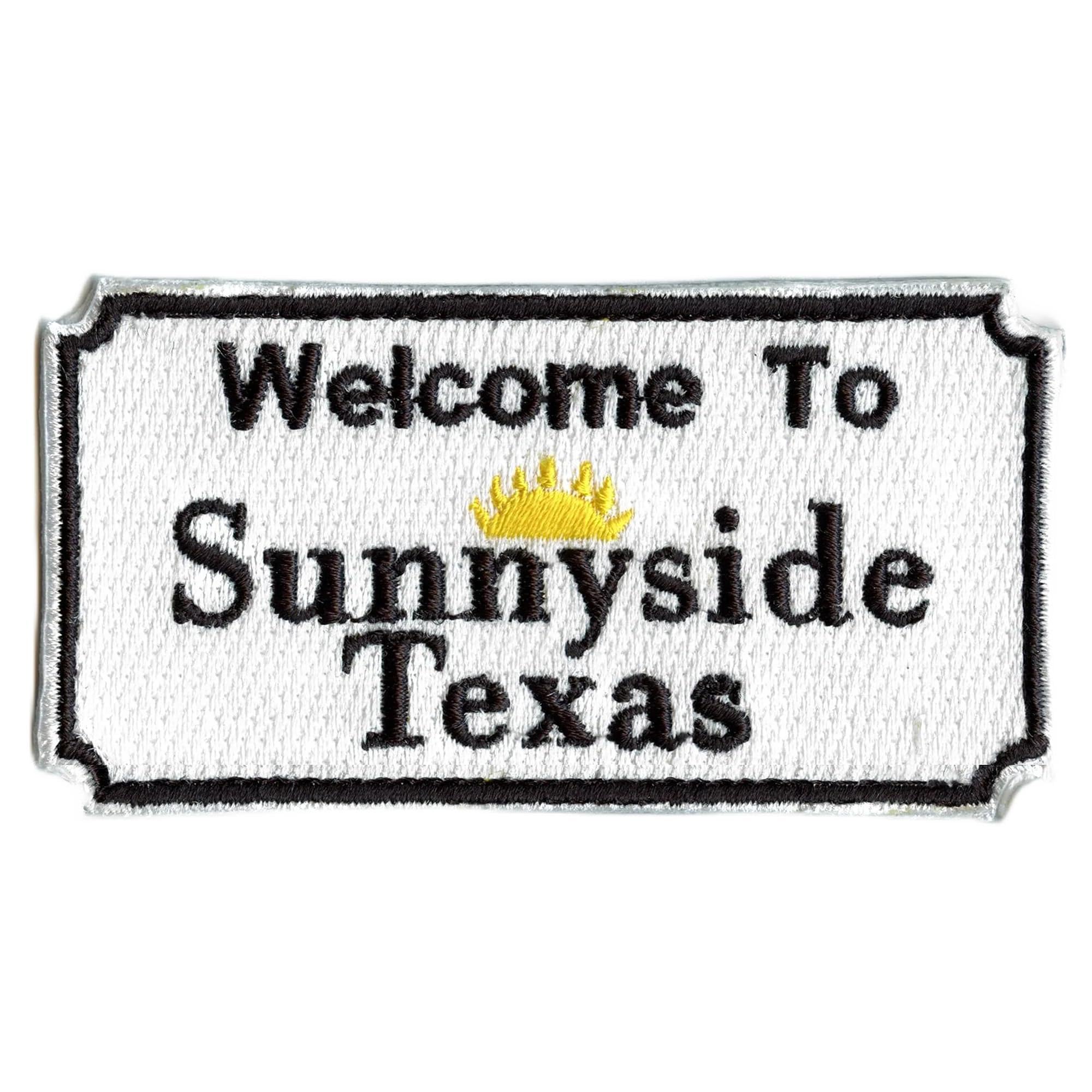 Sunny Side Houston Texas Embroidered Iron On Patch - Custom DIY Sewing Applique for Jackets, Hats, Bags & Denim - Perfect for Texas Pride & Gifts