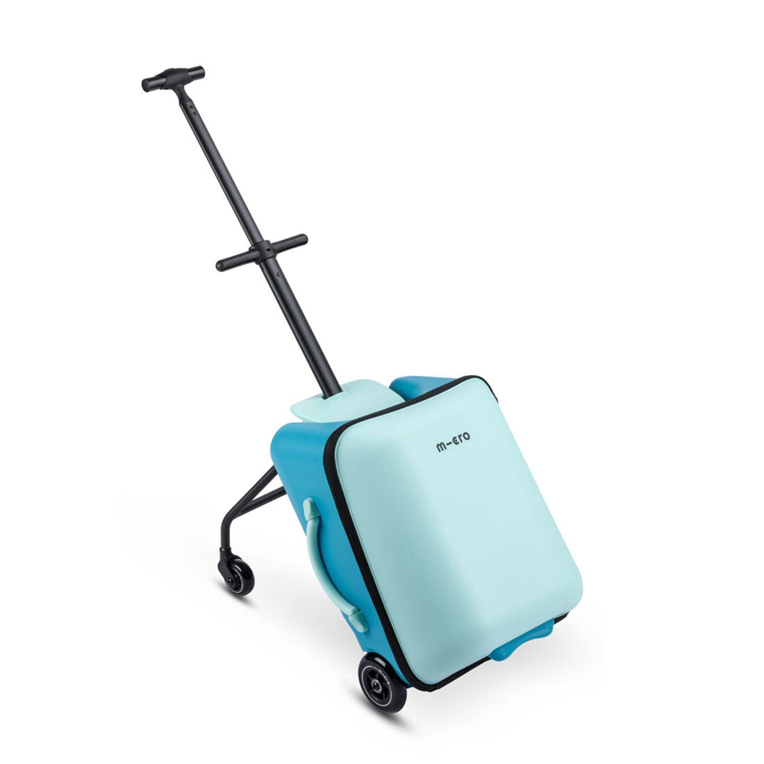 Micro Ride On Luggage Eazy Allrounder - Bright Blue Carry-On Suitcase for Kids | Perfect for Air Travel, Family Vacations & School Trips