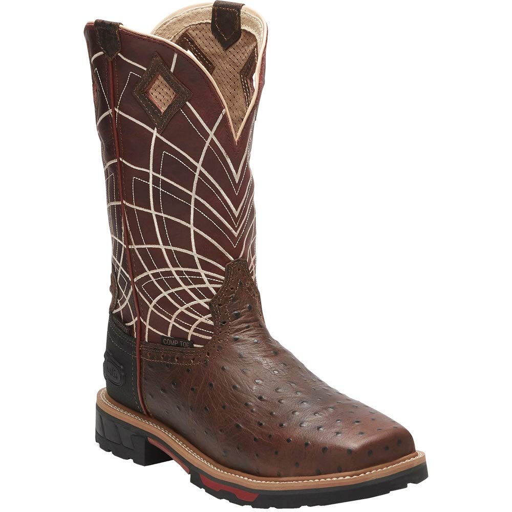 Justin Boots for Men - Premium Leather Cowboy Boots for Western Riding, Work & Outdoor Activities