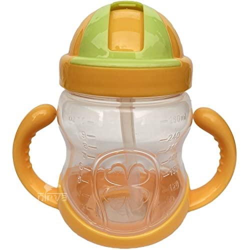 NIRVA Classic Baby Sippy Cup with Easy-Grip Handle - Leak-Proof Spout Water Bottle for Toddlers & Infants (Yellow) | Perfect for Daycare, Travel & On-the-Go Hydration
