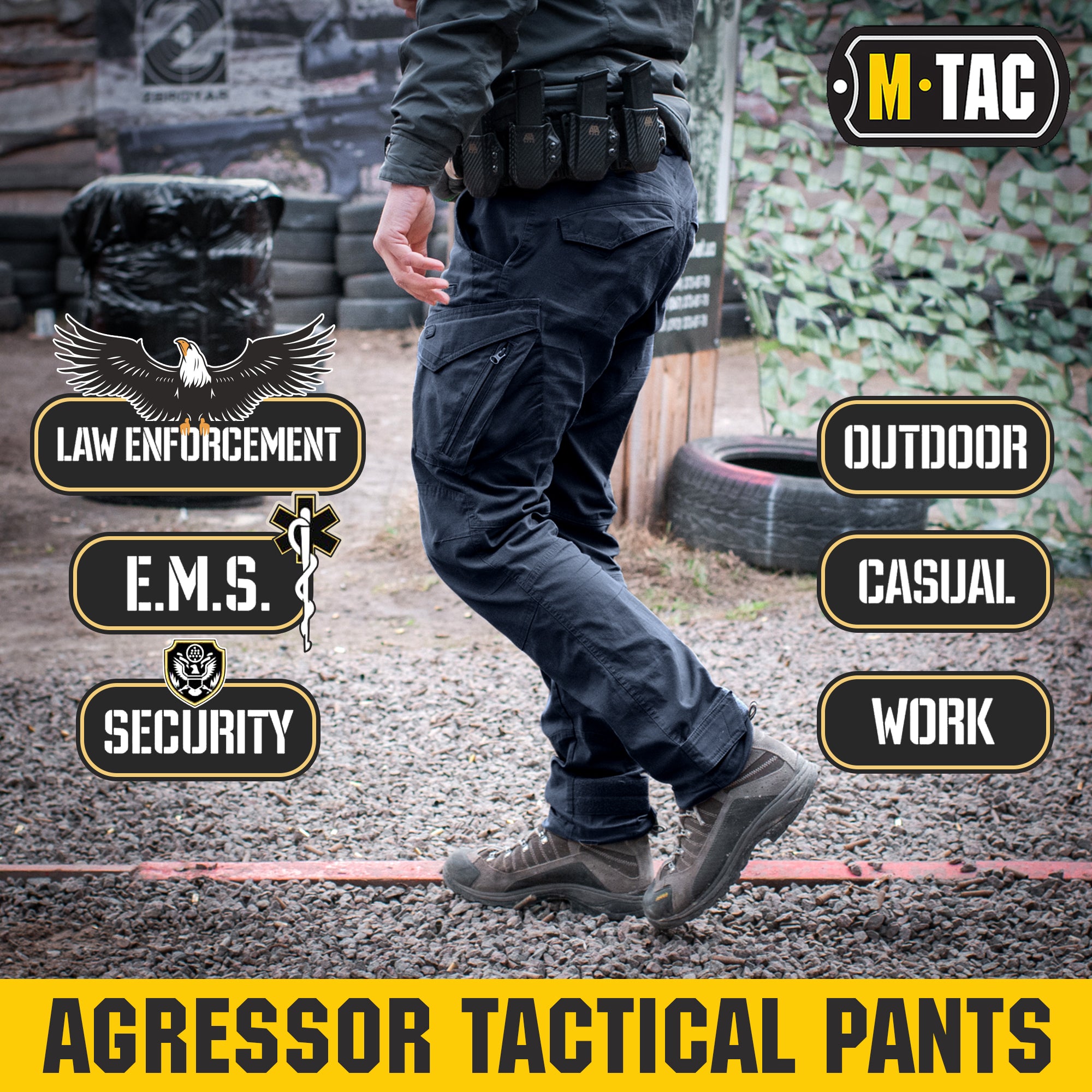 M Tac Tactical Pants Aggressor Gen.II Flex - Durable Military Work Pants for Outdoor Activities, Hiking & Tactical Operations