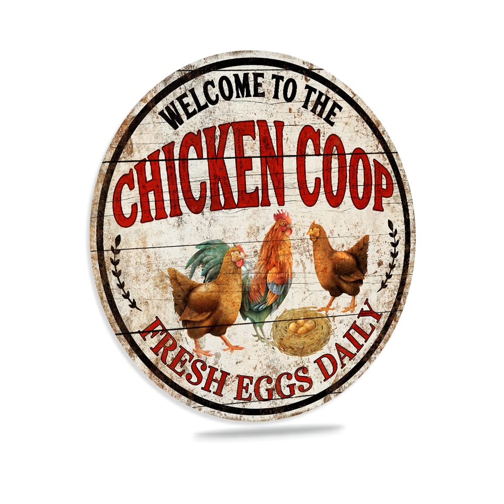 Farmhouse Chicken Coop Welcome Sign - 14