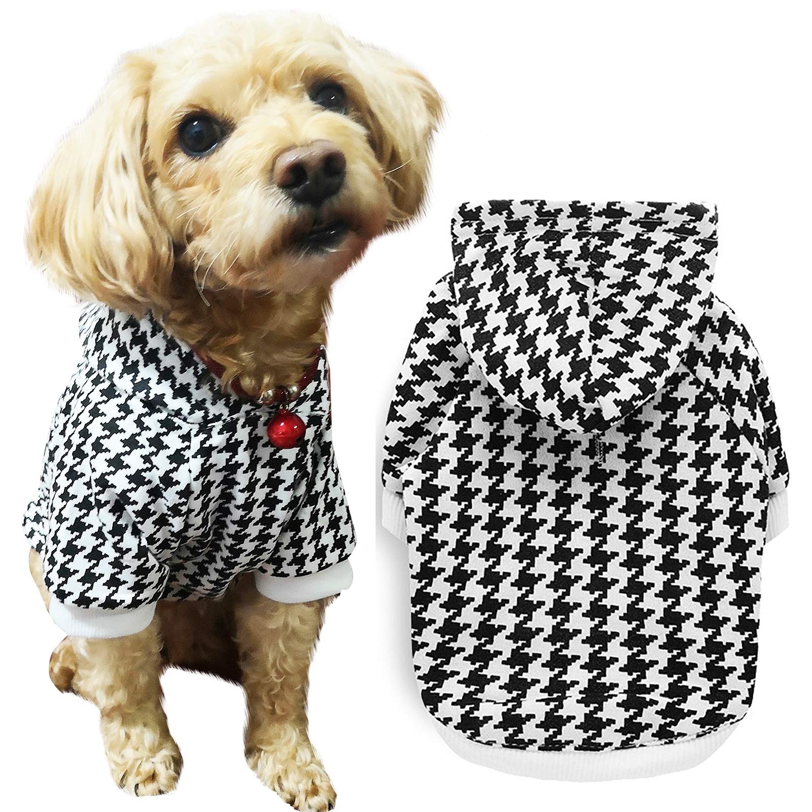 Soft Dog Hoodie with Leash Hole & Pocket - Cozy Pet Sweater for Small Medium Large Dogs | Perfect for Winter Walks & Outdoor Adventures