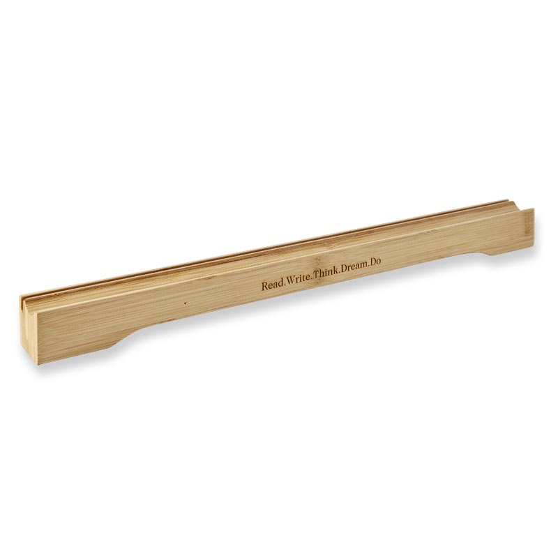 Nantucket Bamboo Note Card & Pen Holder - Elegant Desk Organizer for Office, Home, and Gift Giving