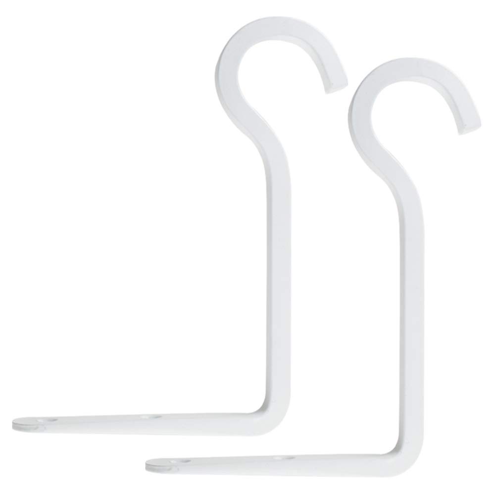 XFentech Metal Garden Wall Baskets - Iron Hanging Basket Hook for Outdoor Plants, Flowers, Bird Feeders & Lamps (White, 6