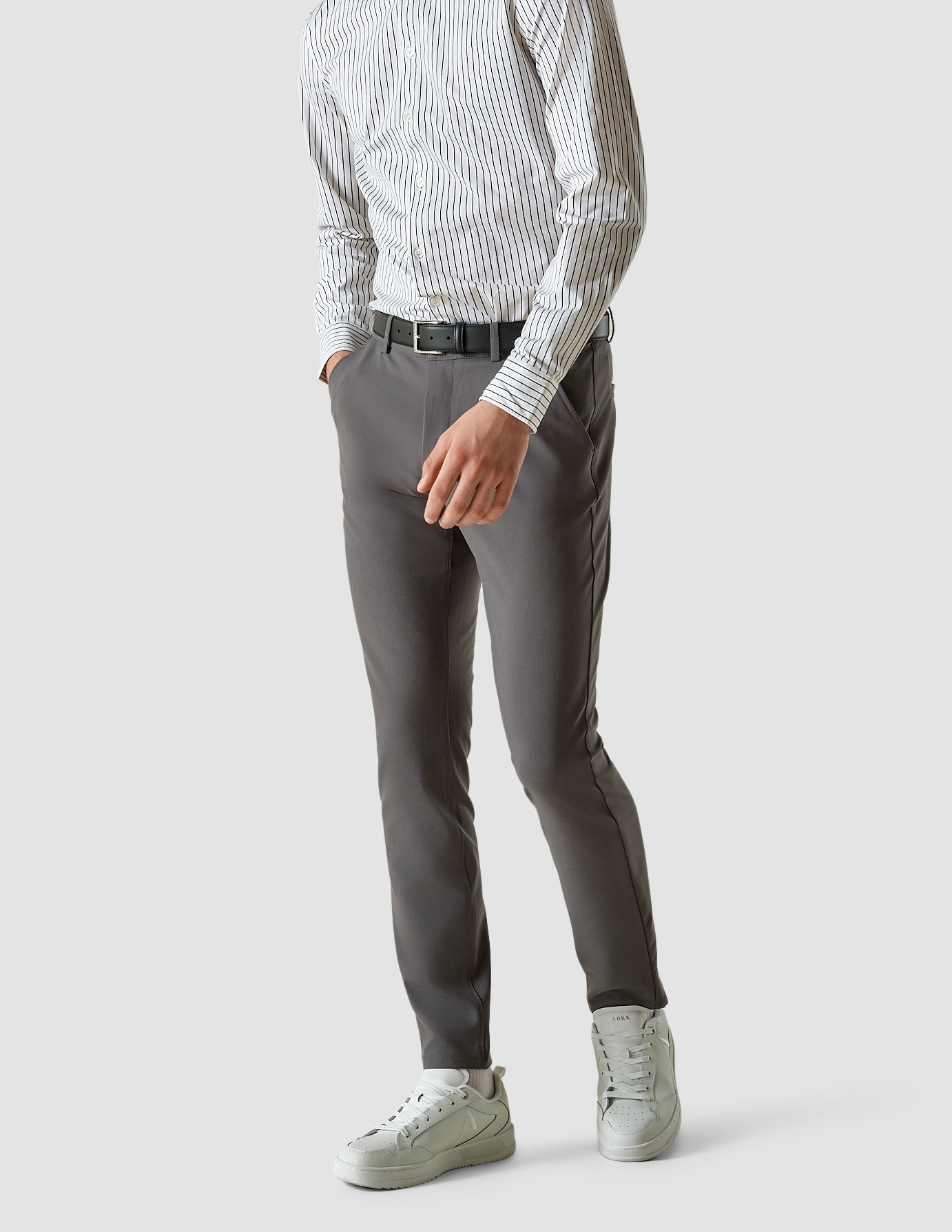 Slim Fit Essential Grey Pants for Men - Comfortable & Stylish Casual Wear for Work, Travel & Everyday Outfits