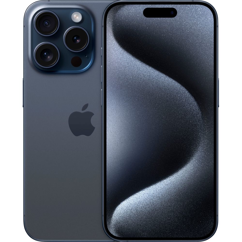 Apple iPhone 15 Pro 128GB Blue Titanium - Unlocked Smartphone with 5G, A16 Bionic Chip & Pro Camera System - Perfect for Travel, Photography & Business Use