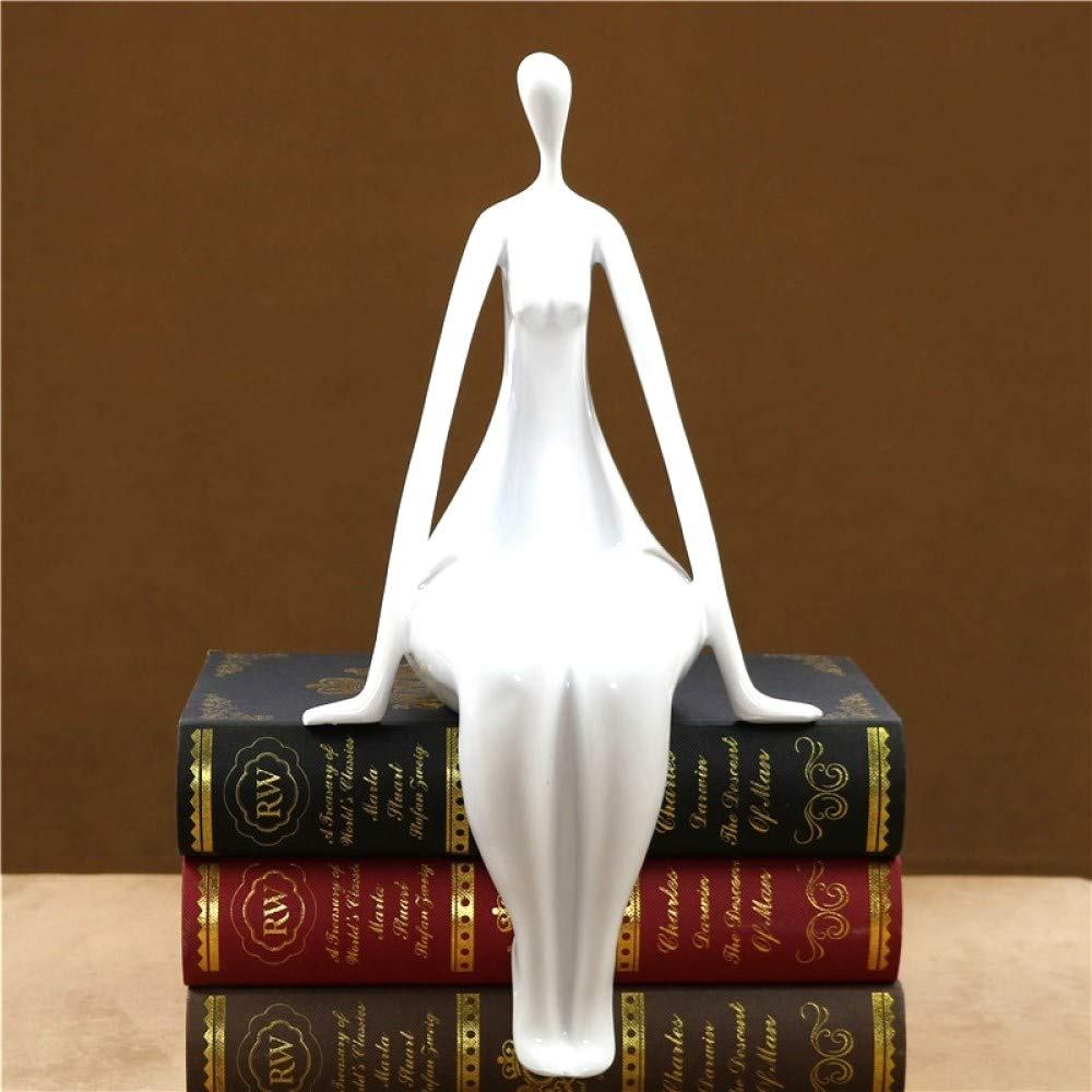 Handmade Abstract Women Statue Sculpture - Modern Art Home Decor Figurine for Living Room, Office & Bedroom | Unique Black Decorative Gift for Housewarming & Interior Design
